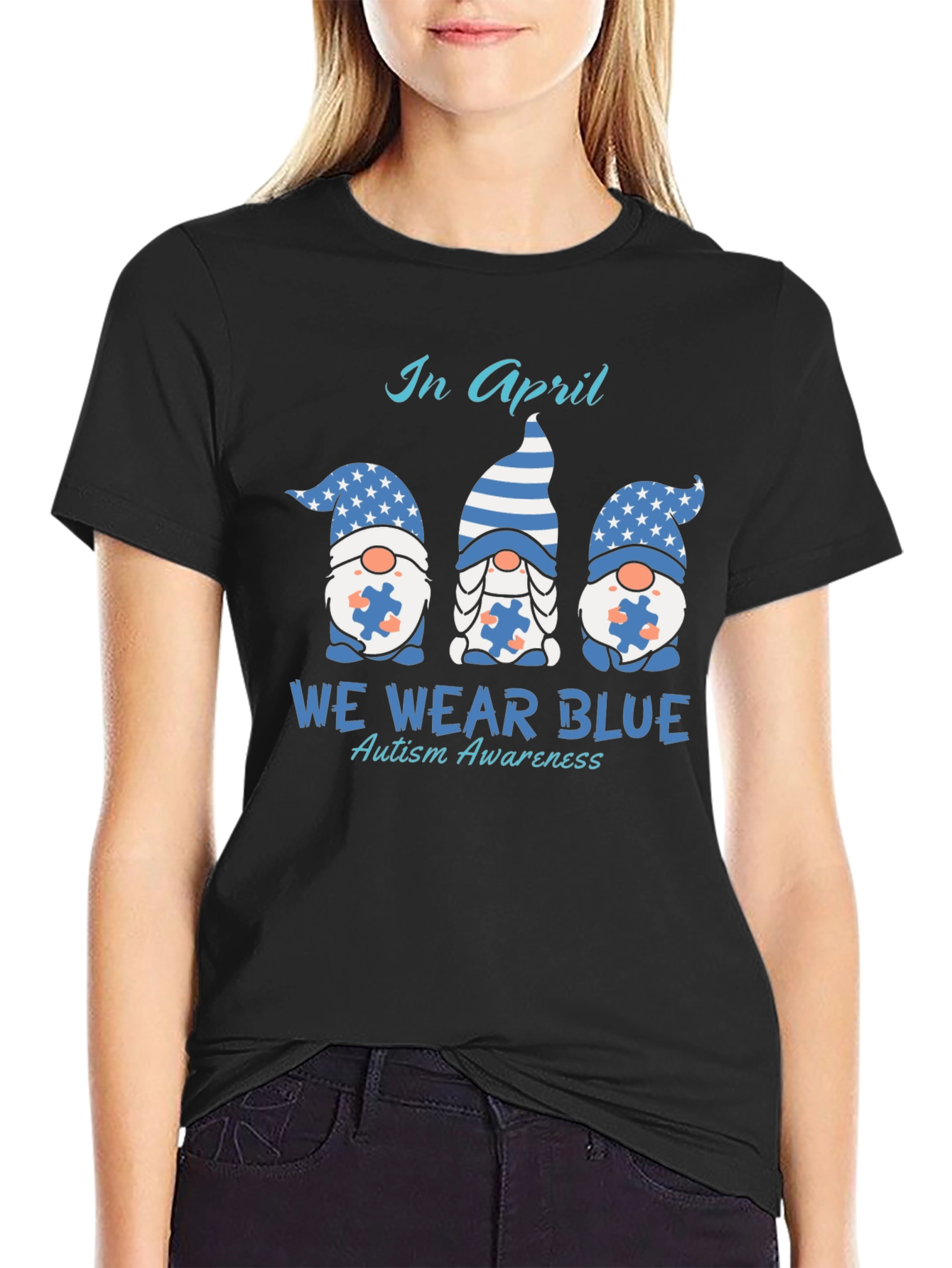 Autism Awareness T-Shirt - We Wear Blue in April