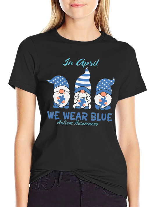 Autism Awareness T-Shirt - We Wear Blue in April