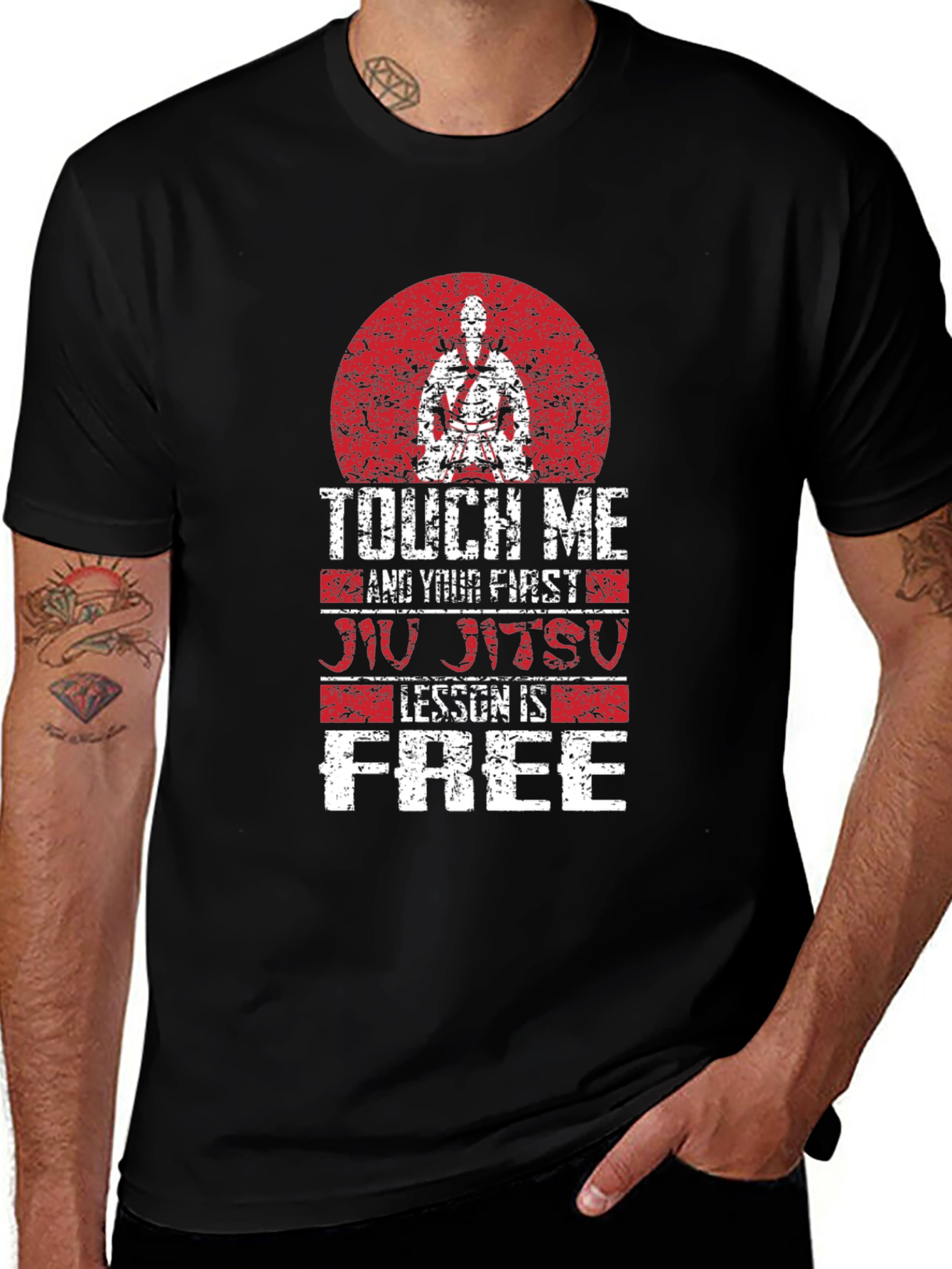 Touch Me Jiu Jitsu Lesson Free Graphic Tee