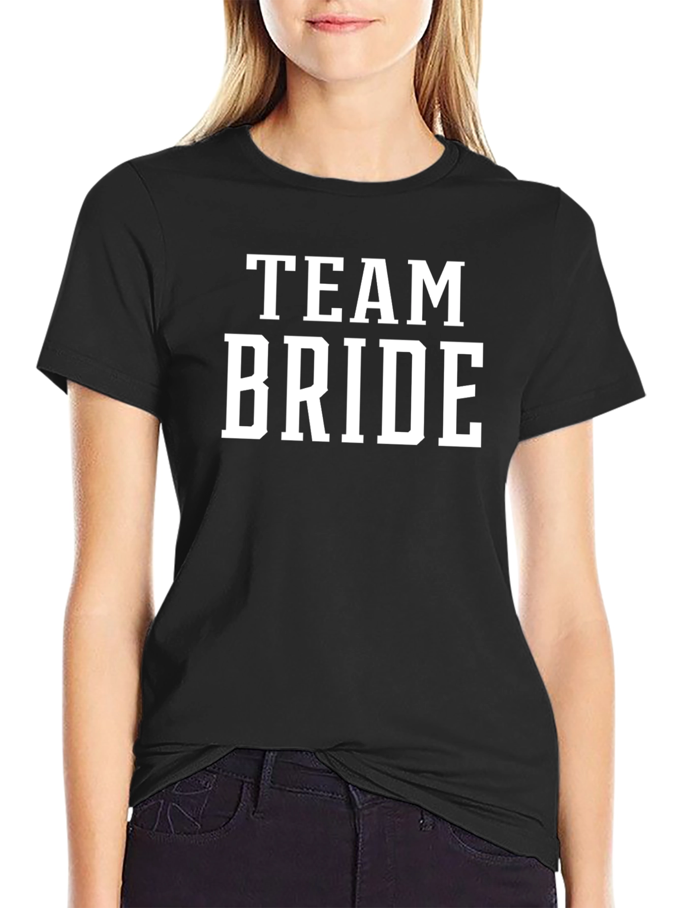 Team Bride Crew Neck T-Shirt - Bachelorette Party