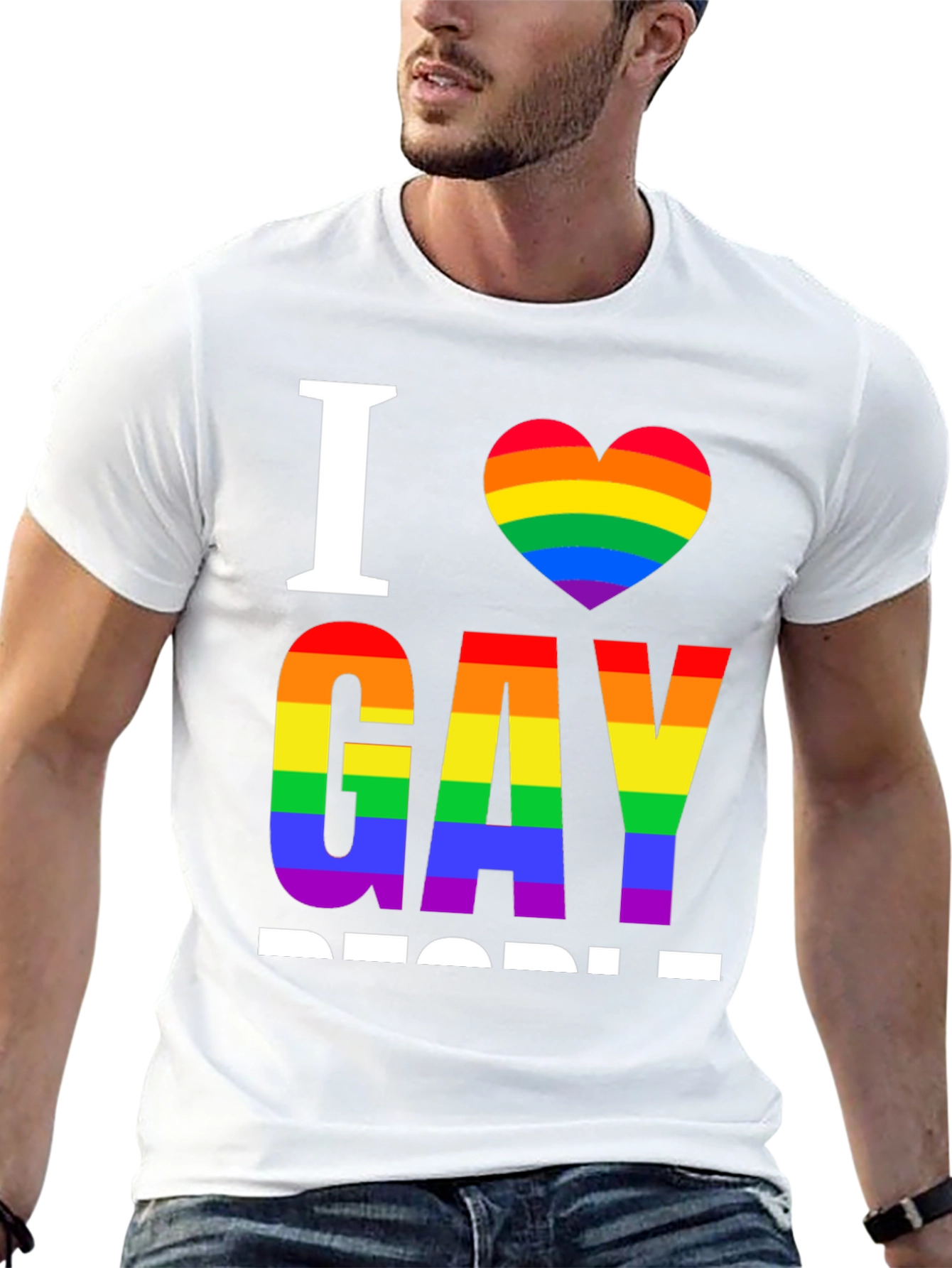 I Heart Gay People Rainbow Pride T-Shirt