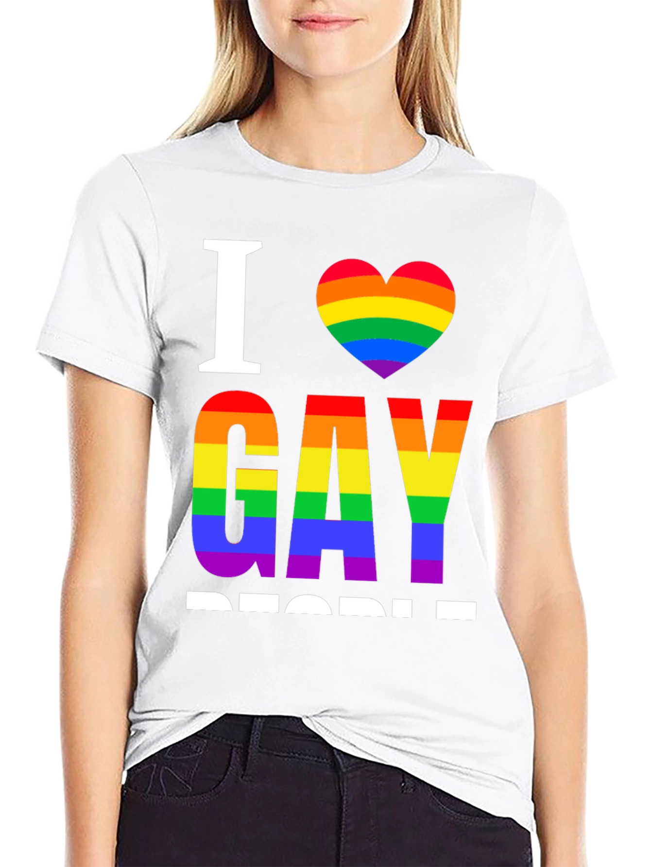 I Heart Gay People Rainbow Pride T-Shirt