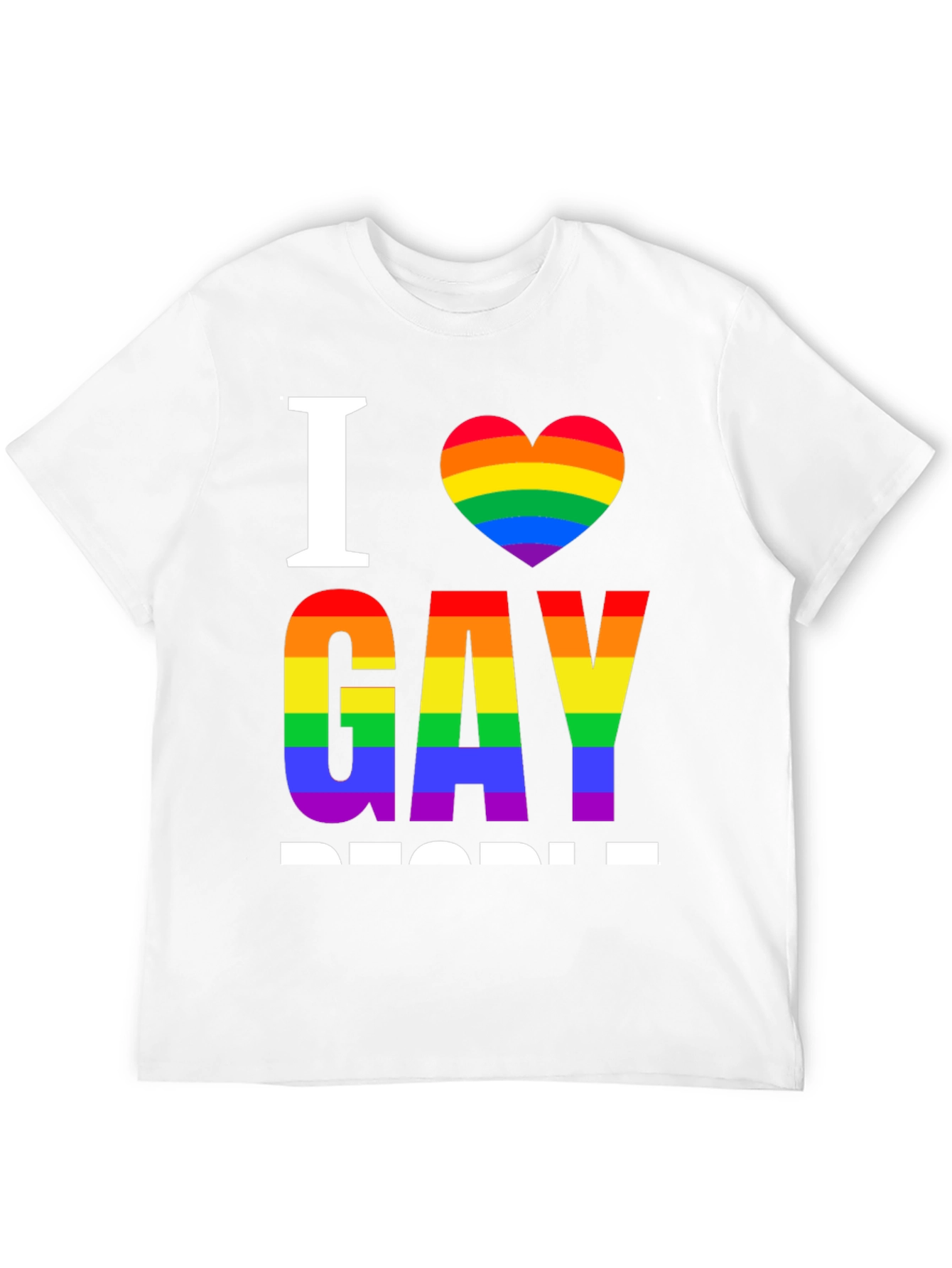 I Heart Gay People Rainbow Pride T-Shirt