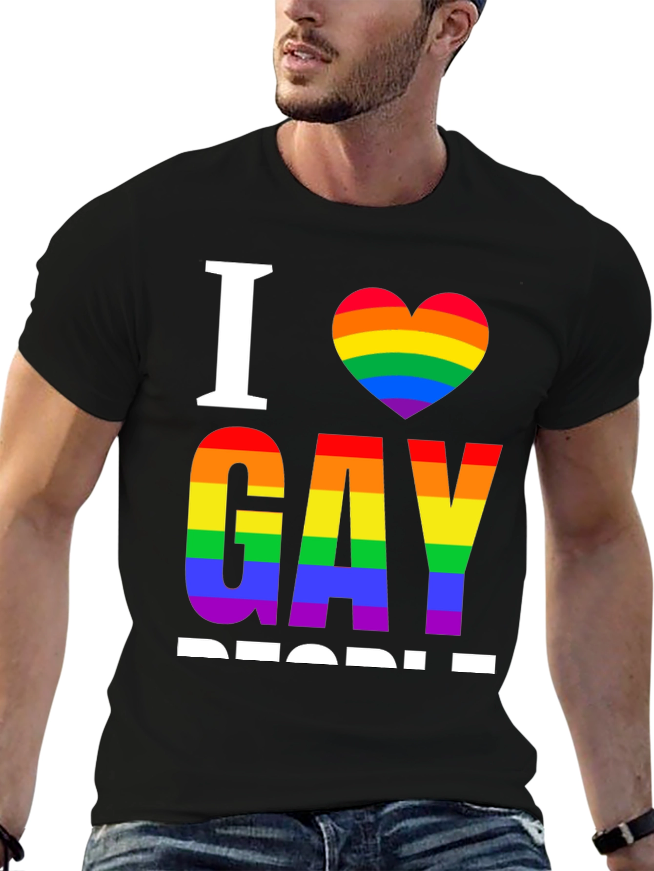 I Heart Gay People Rainbow Pride T-Shirt