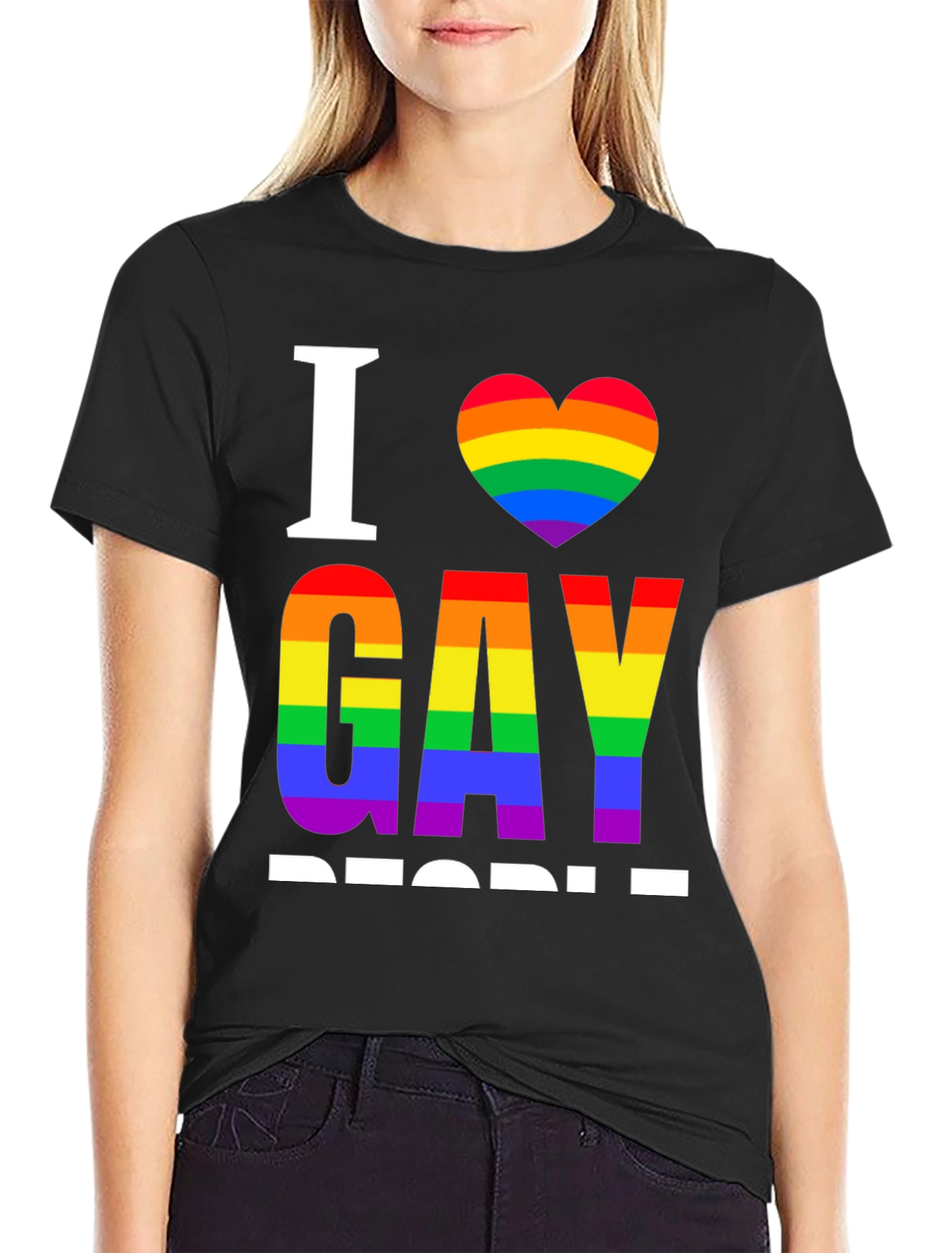 I Heart Gay People Rainbow Pride T-Shirt