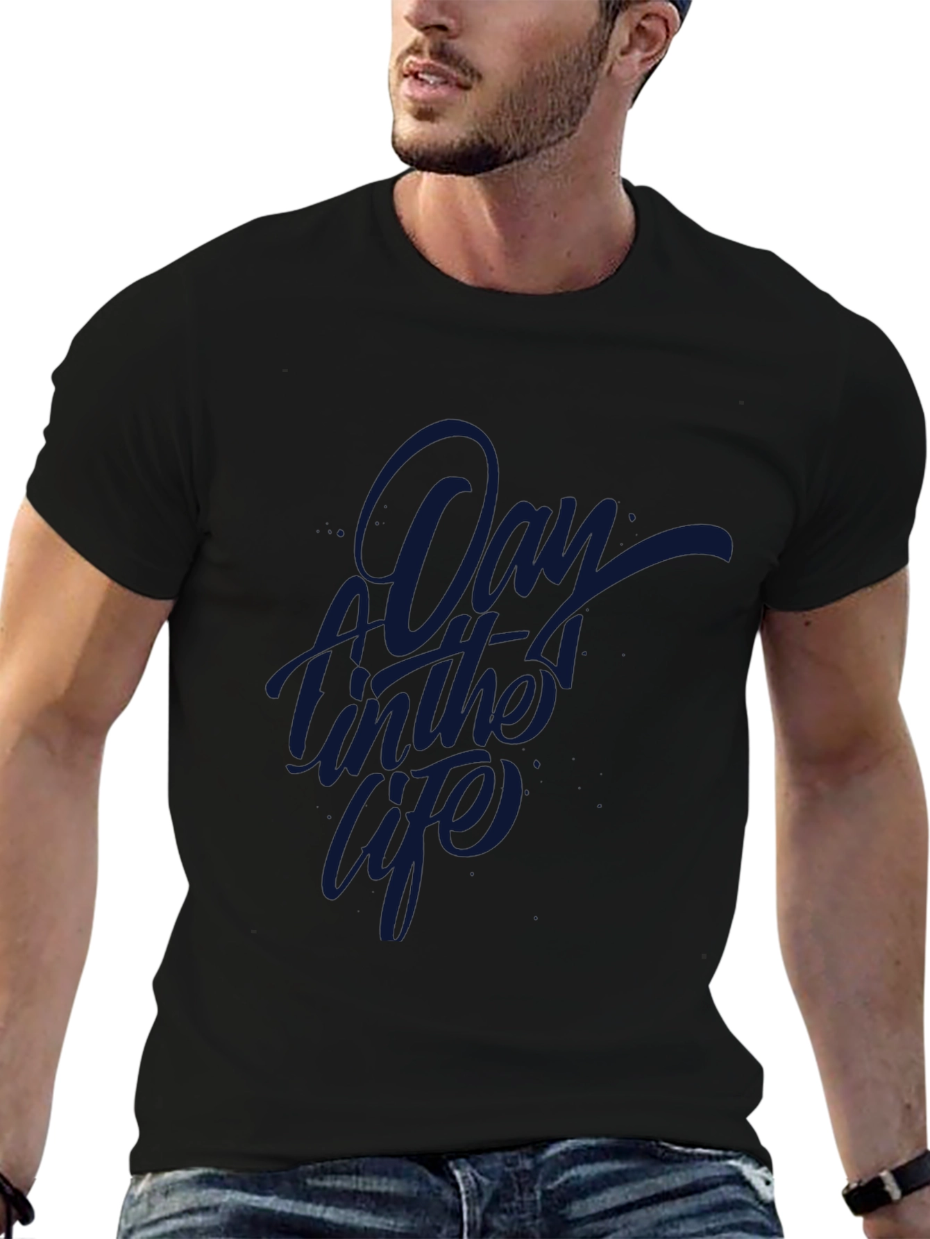 A Day in the Life Black Graphic Tee