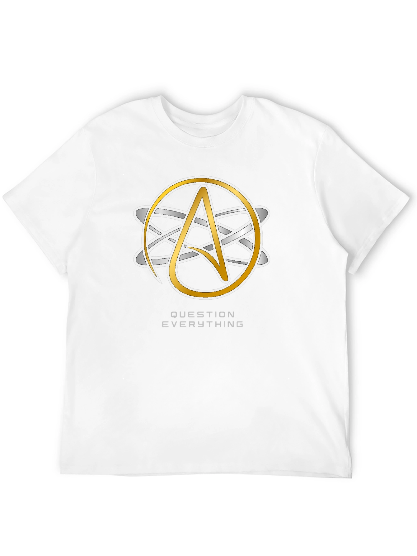 Atheist Symbol Black T-Shirt - Question Everything
