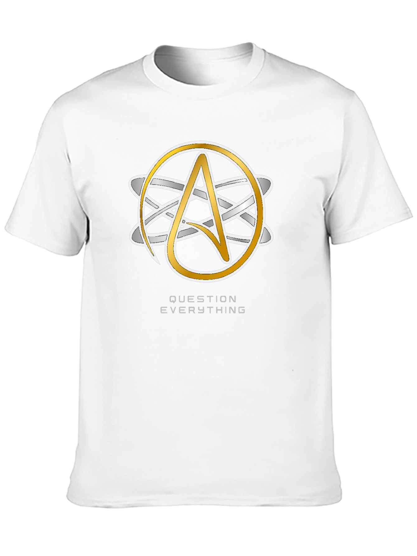Atheist Symbol Black T-Shirt - Question Everything