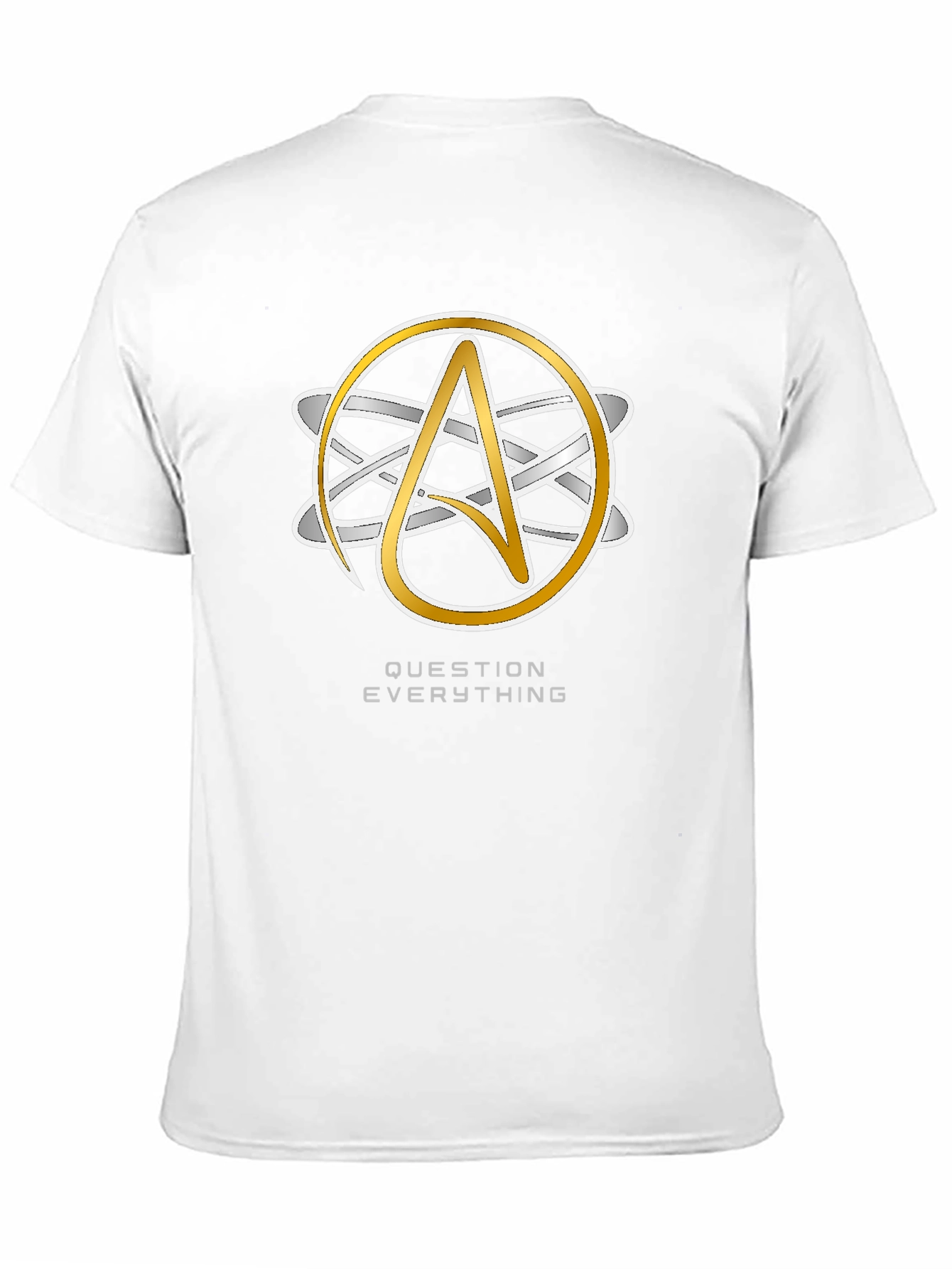 Atheist Symbol Black T-Shirt - Question Everything