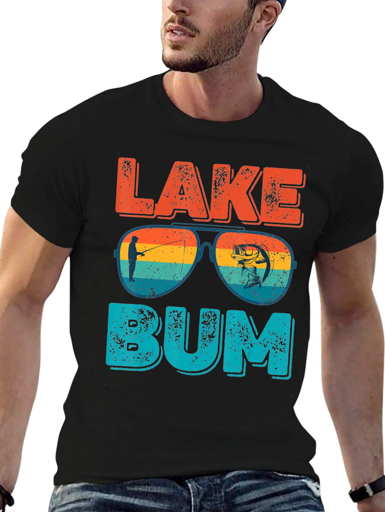 Lake Bum T-Shirt - Fishing Graphic Tee