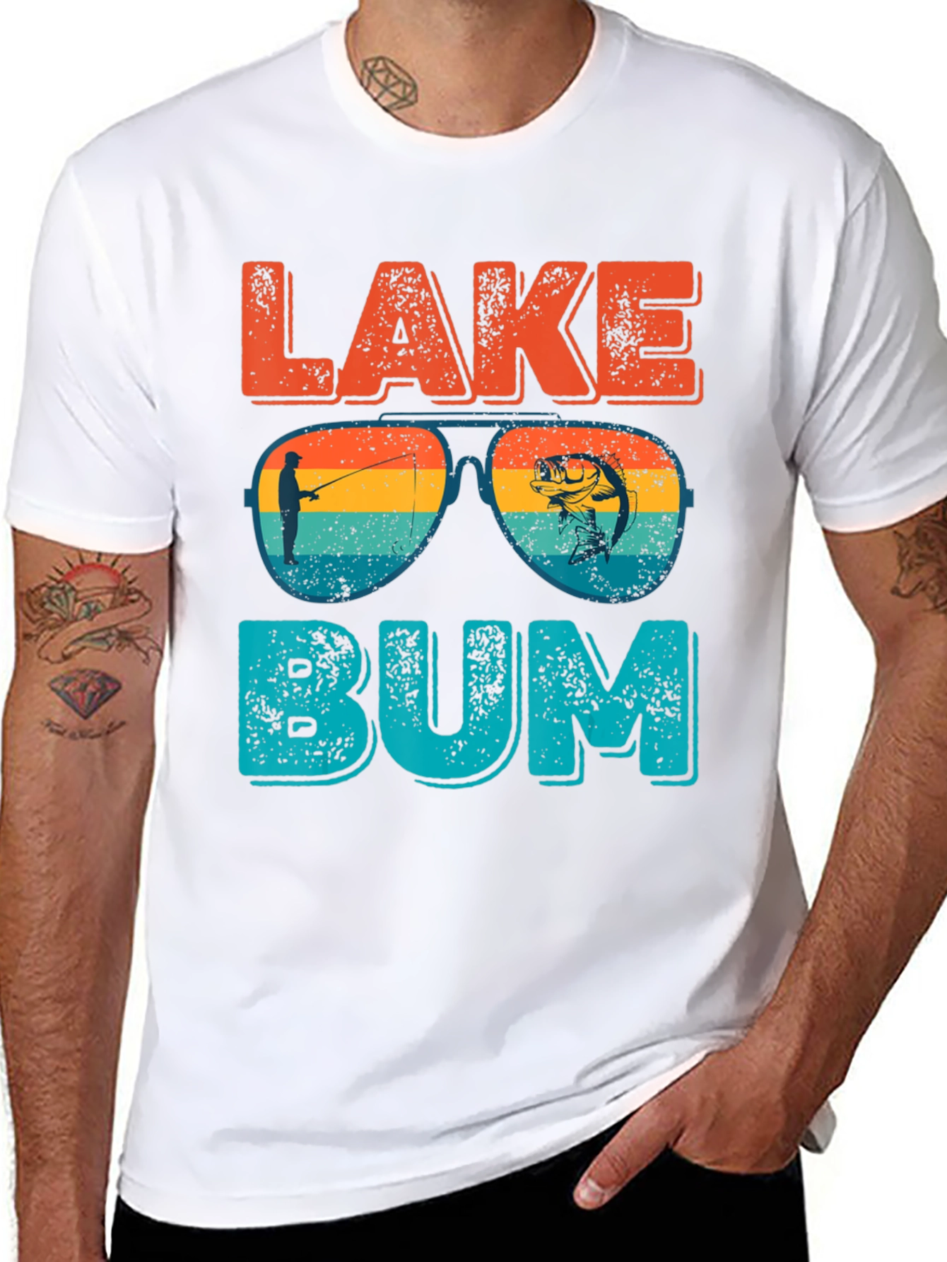 Lake Bum T-Shirt - Fishing Graphic Tee