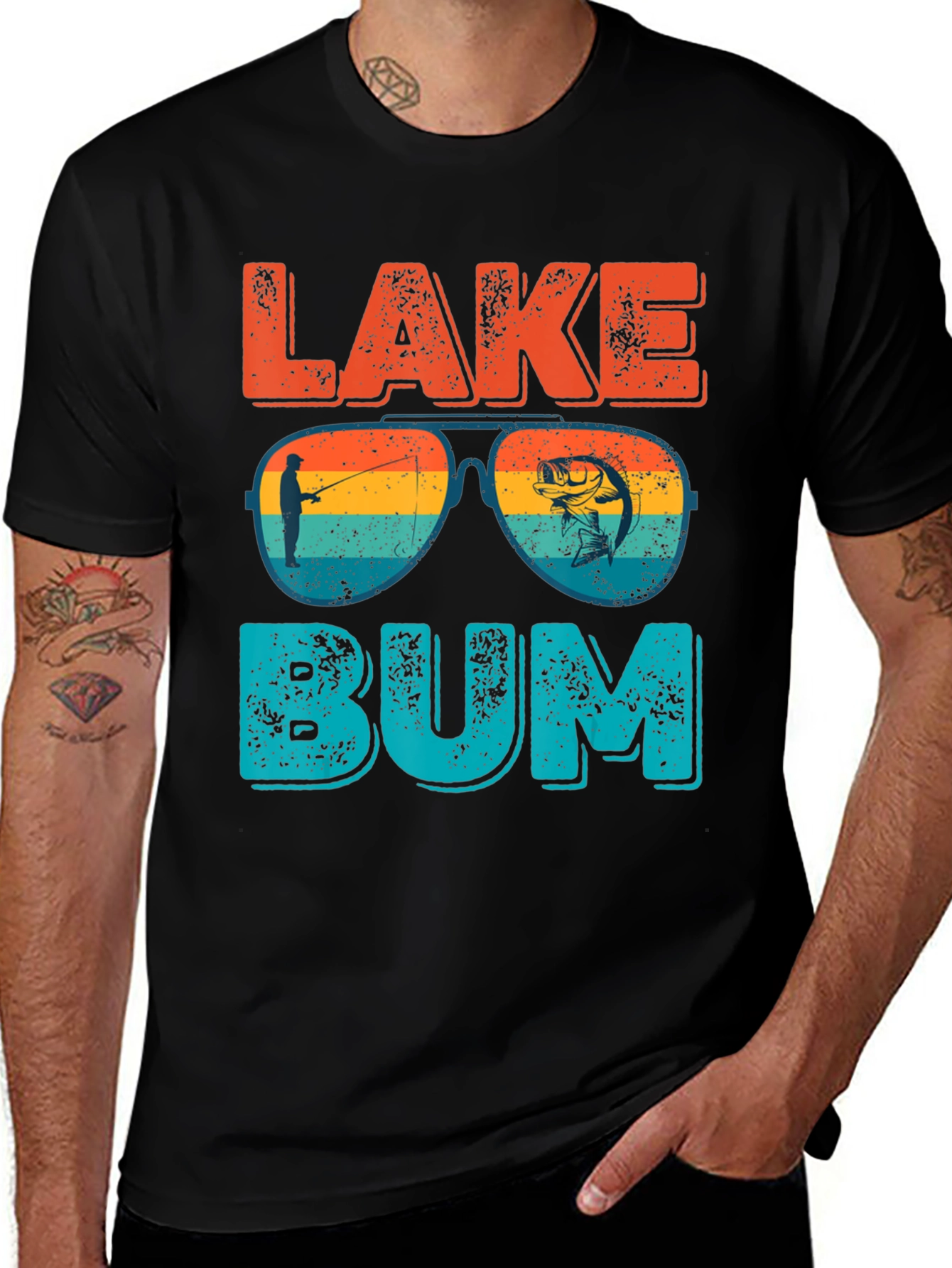 Lake Bum T-Shirt - Fishing Graphic Tee