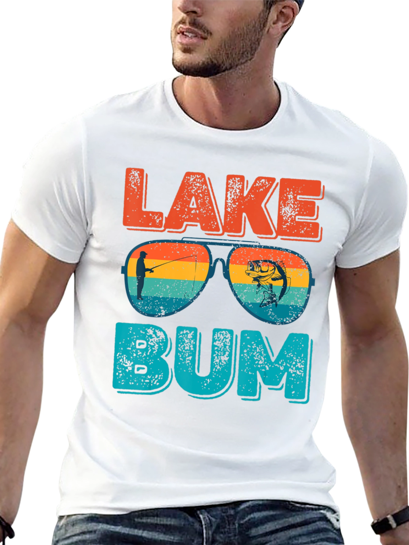 Lake Bum T-Shirt - Fishing Graphic Tee