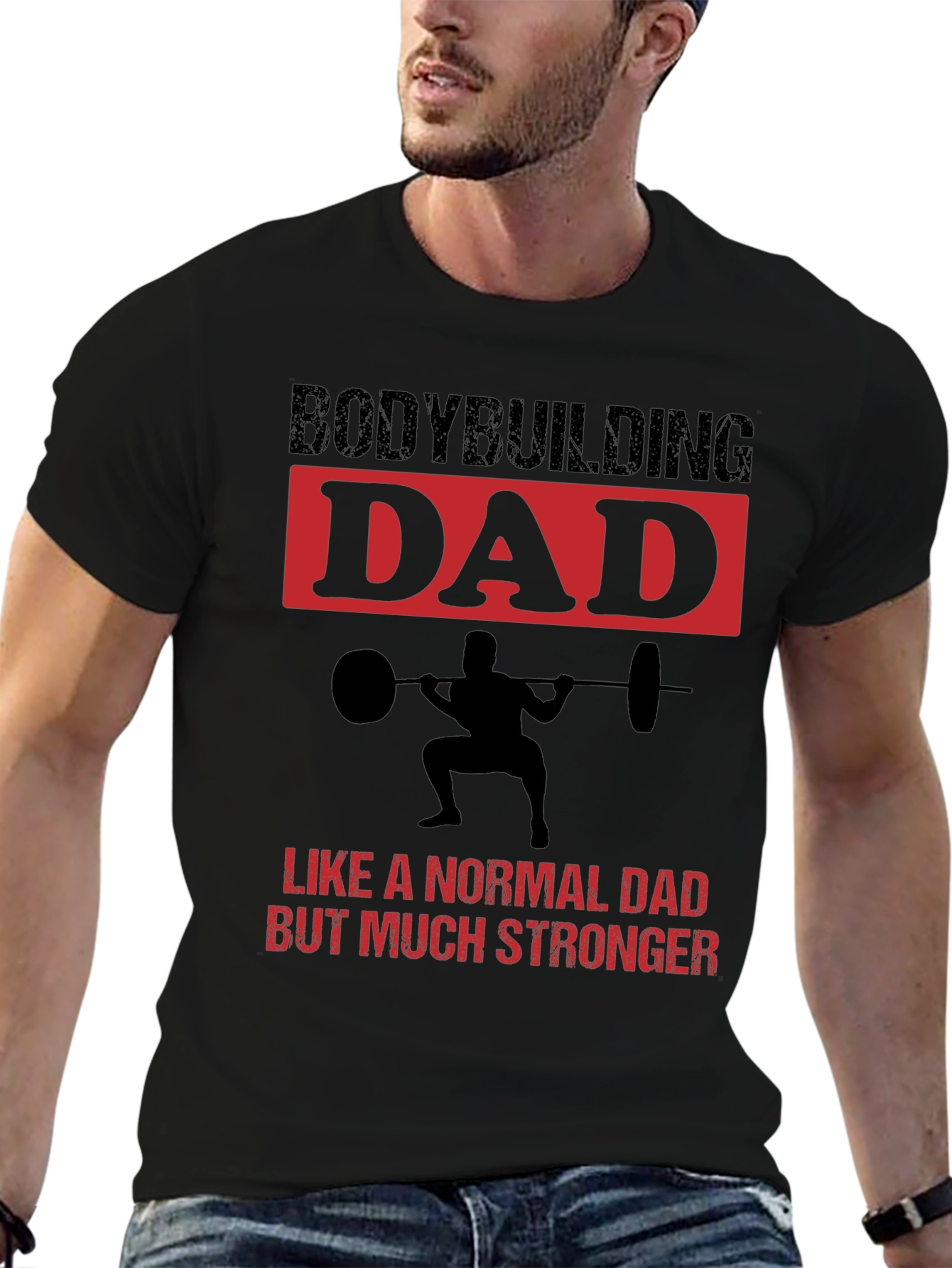 Bodybuilding Dad T-Shirt - Strong Dad Gift