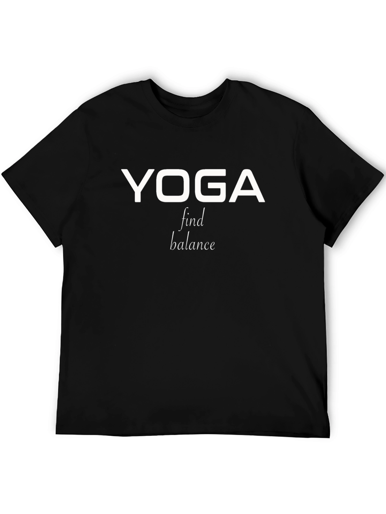 Yoga Balance Black T-Shirt