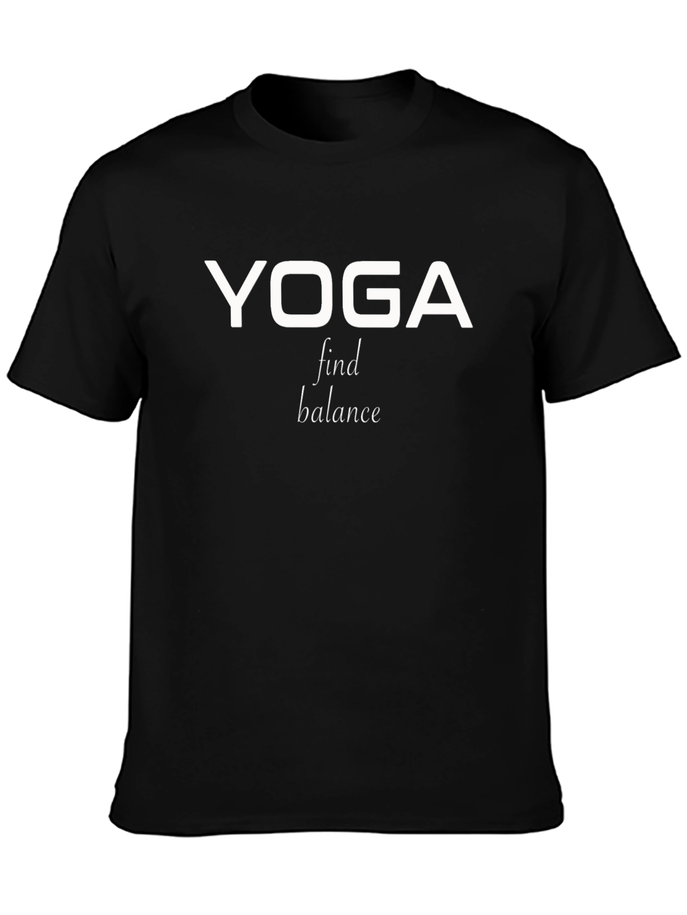 Yoga Balance Black T-Shirt