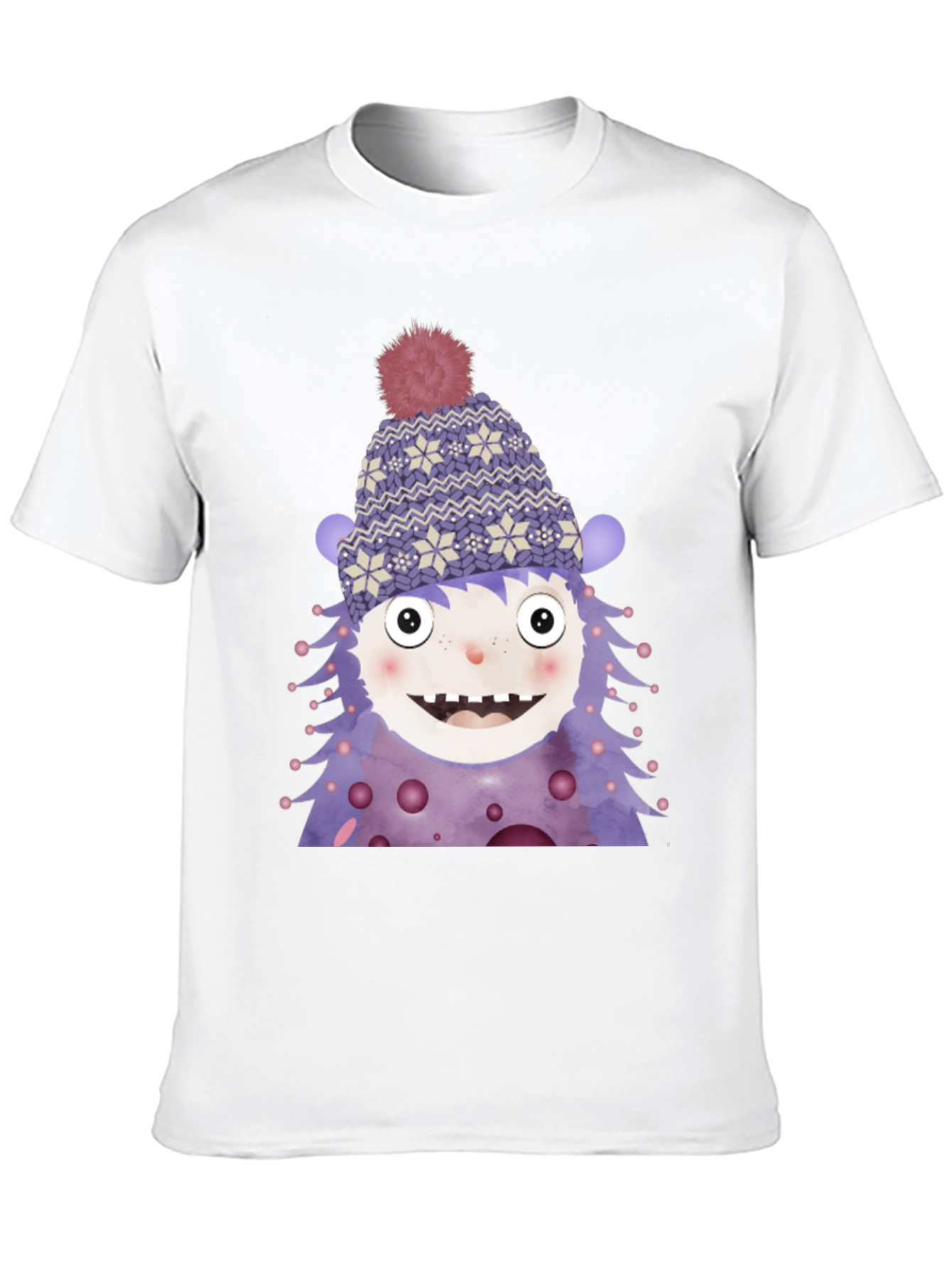Monster Graphic Tee - Cute Winter Character