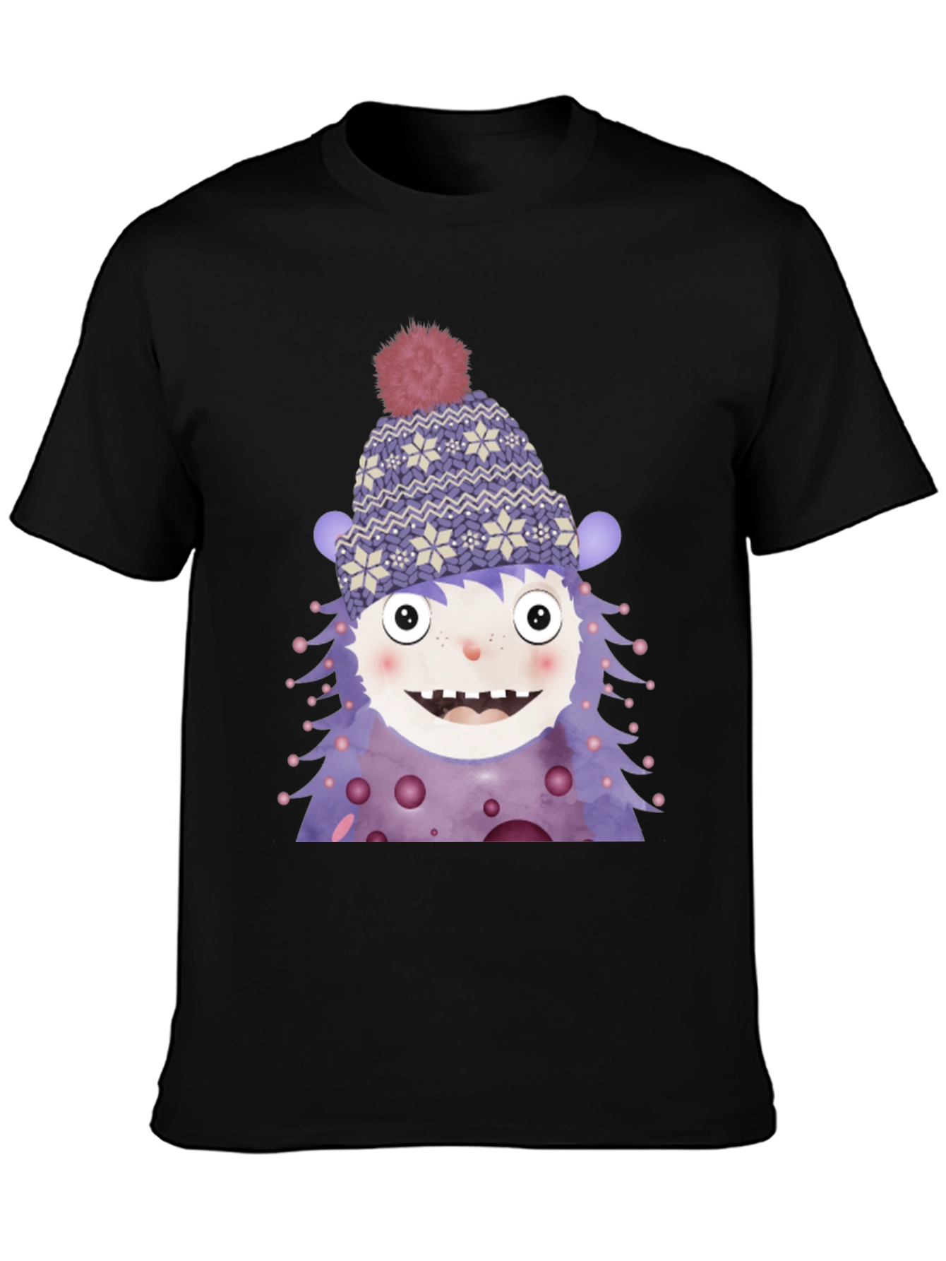 Monster Graphic Tee - Cute Winter Character