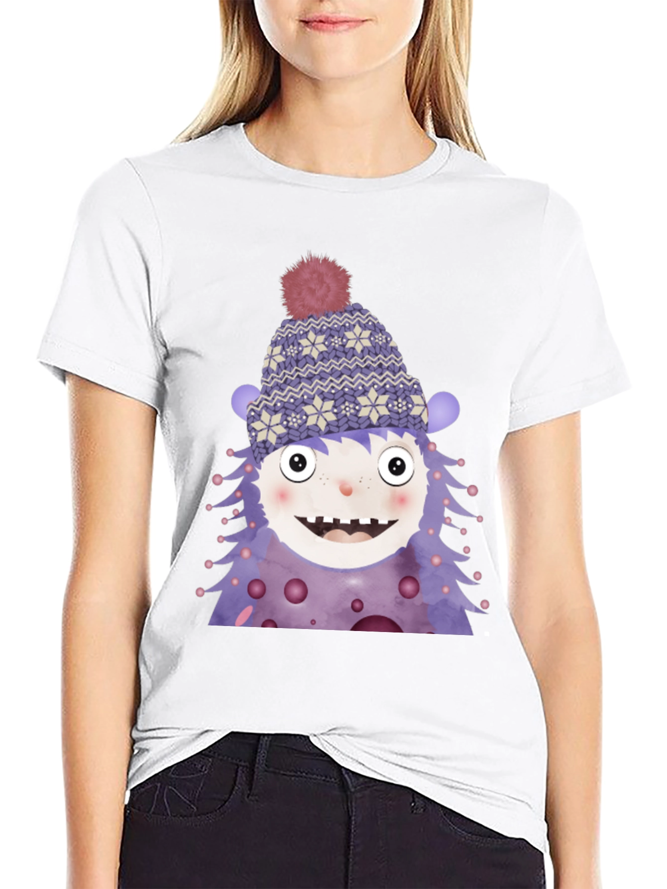 Monster Graphic Tee - Cute Winter Character