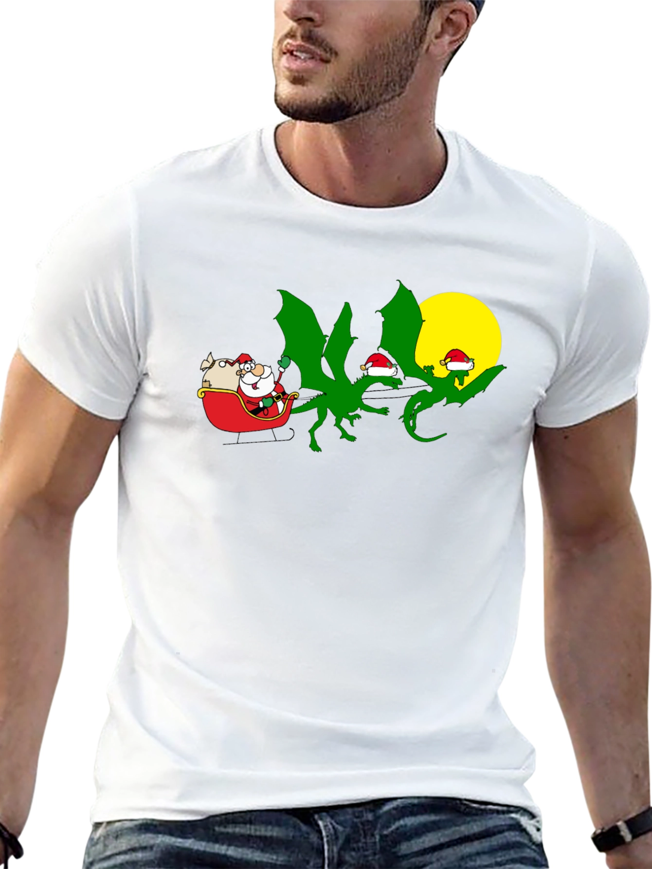Festive Dragon Santa T-Shirt