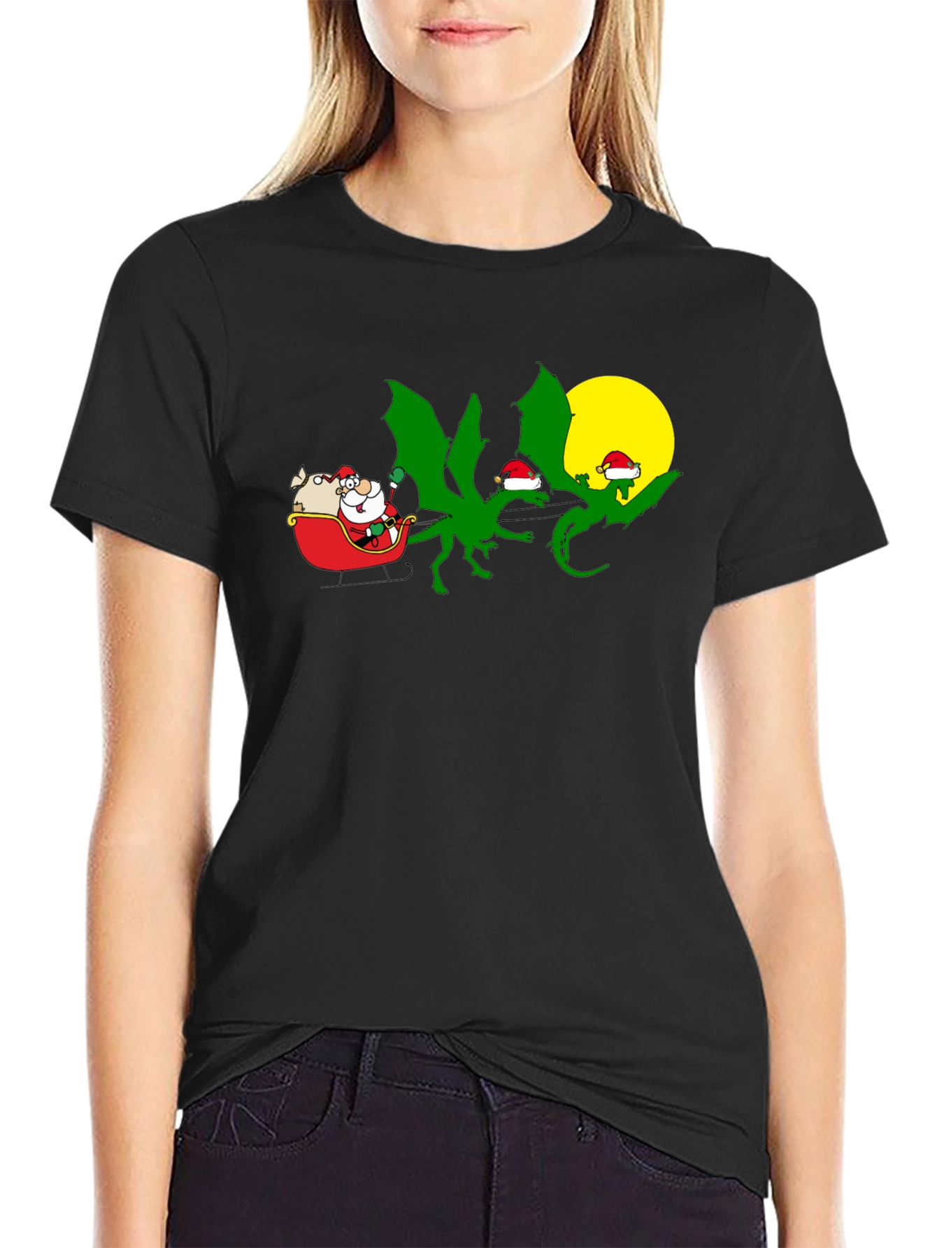 Festive Dragon Santa T-Shirt