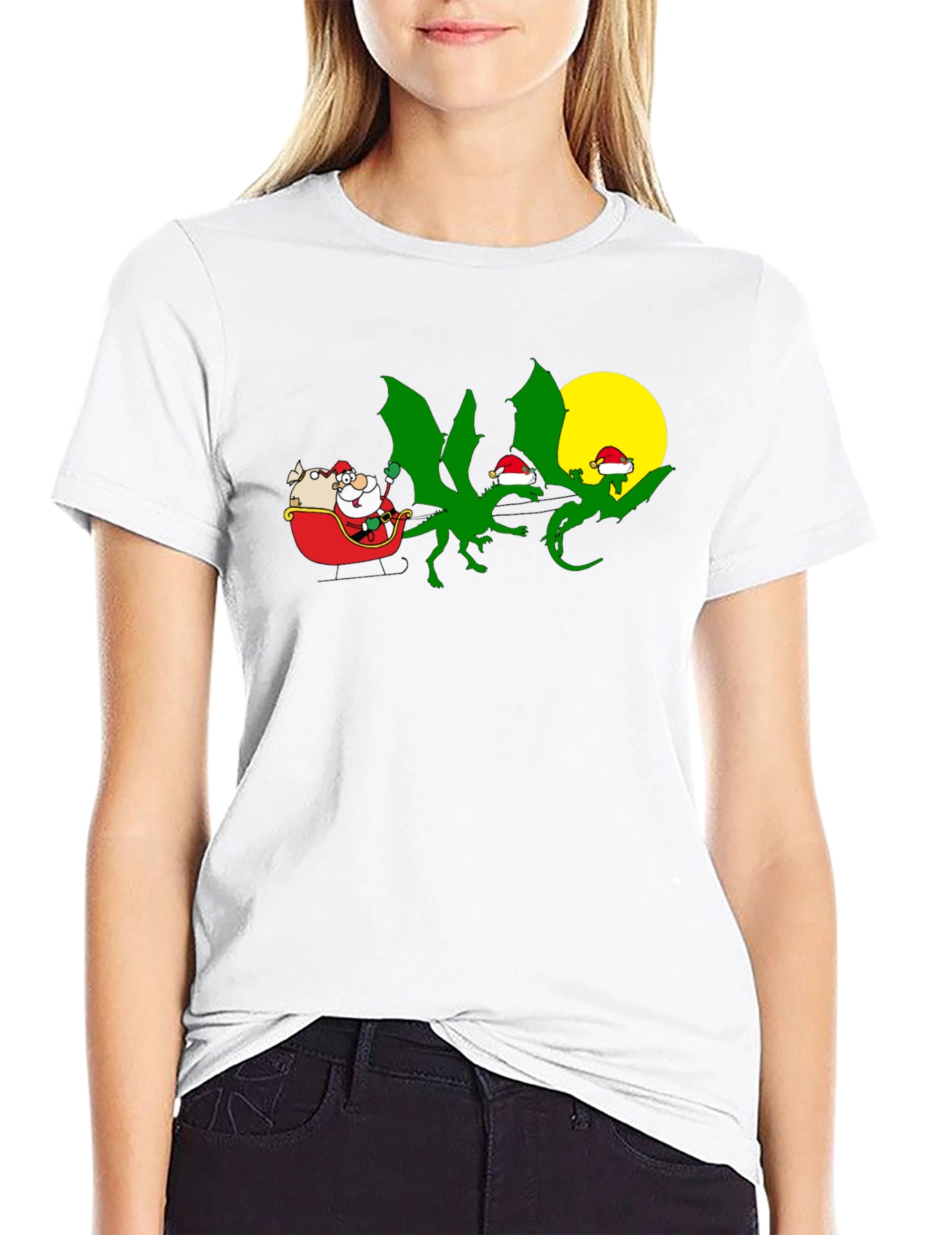 Festive Dragon Santa T-Shirt