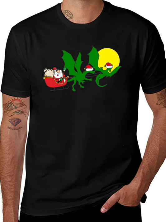 Festive Dragon Santa T-Shirt