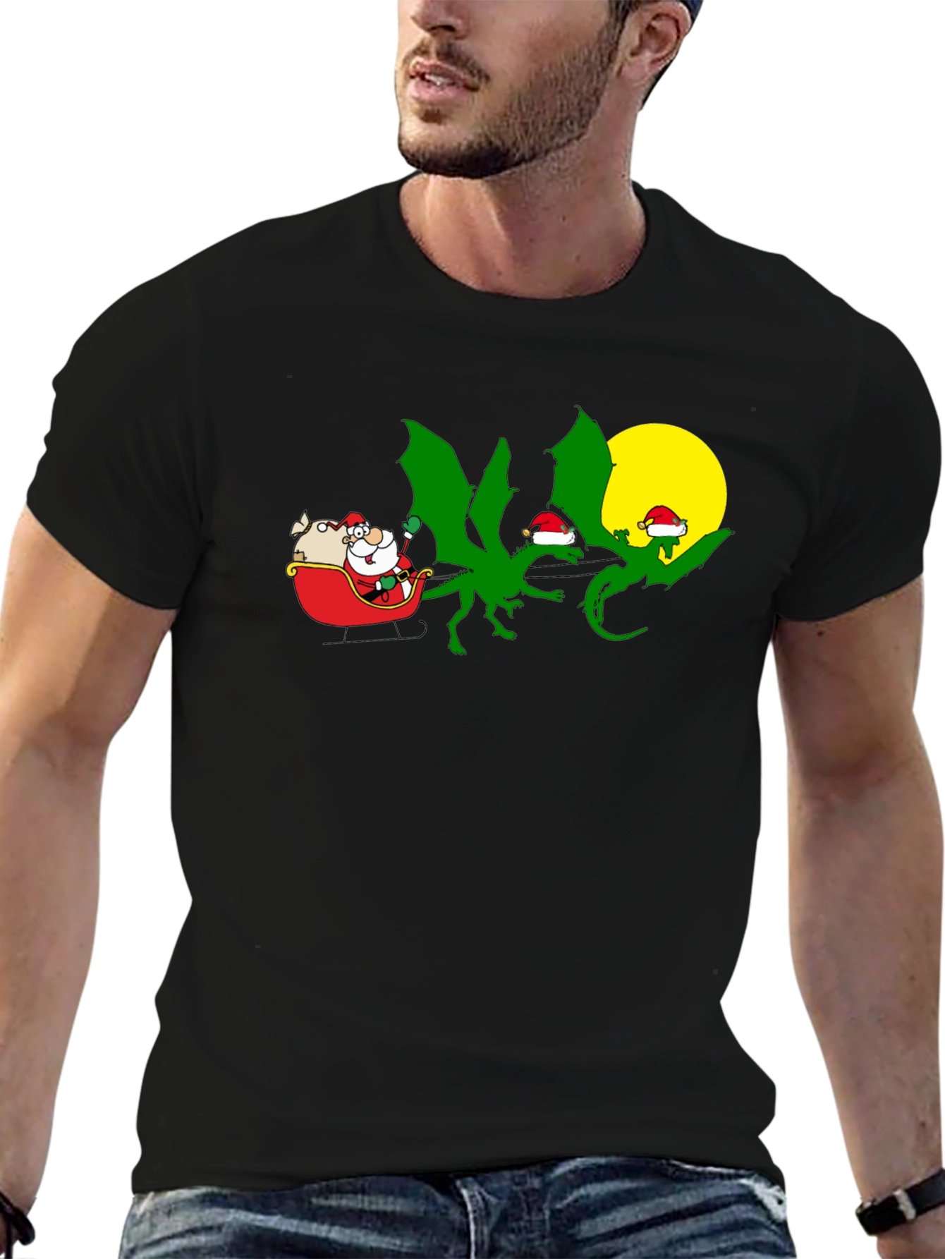 Festive Dragon Santa T-Shirt
