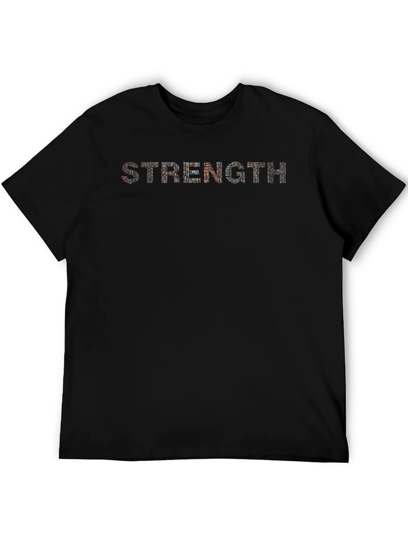 Strength Graphic Print Black T-Shirt