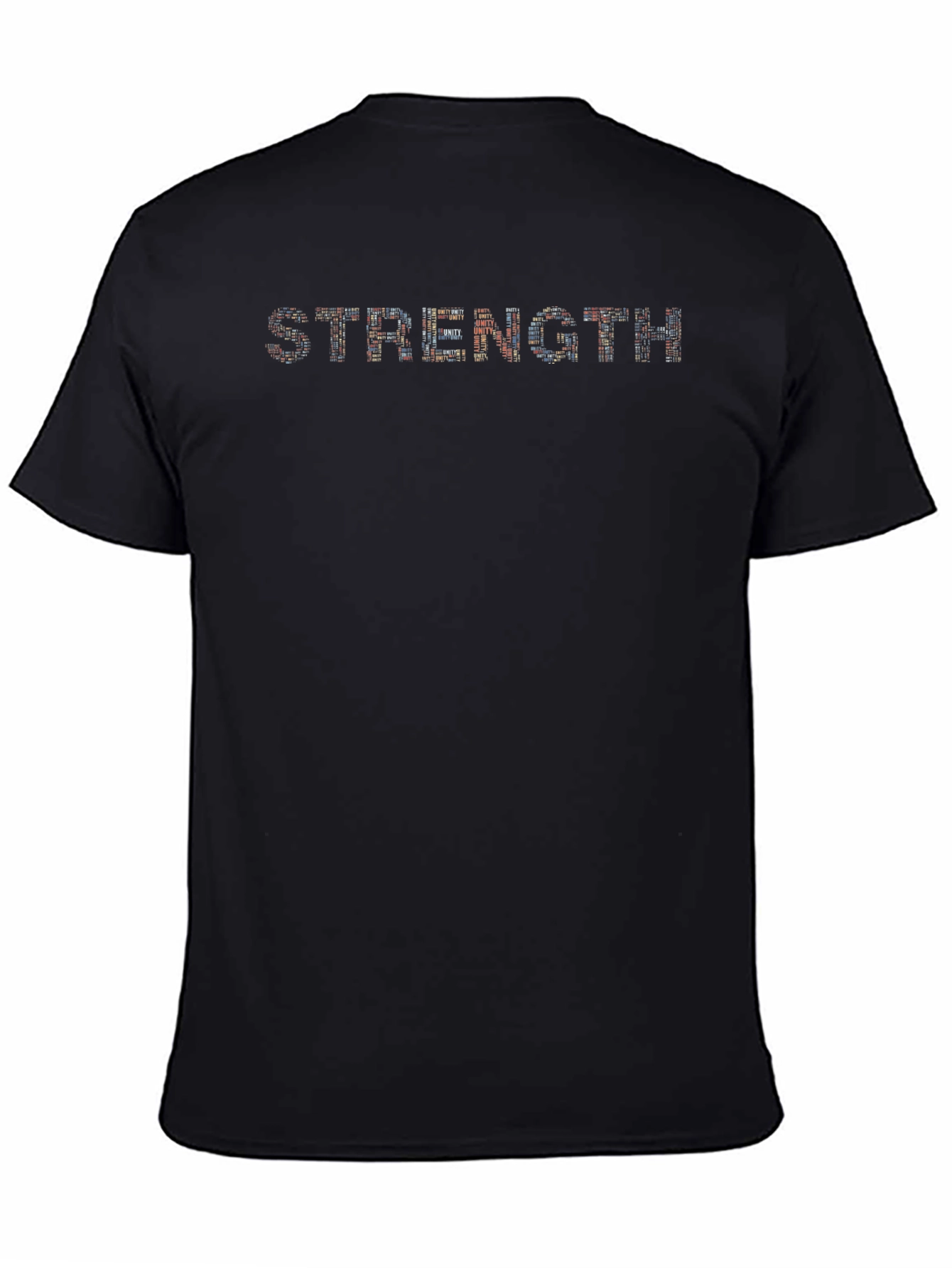 Strength Graphic Print Black T-Shirt