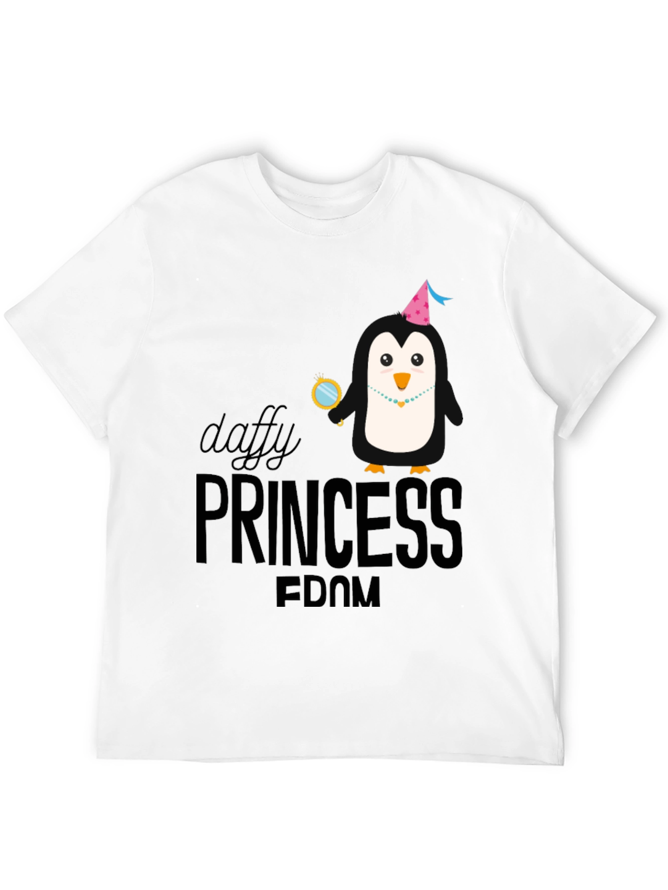 Daffy Princess Penguin Black T-Shirt