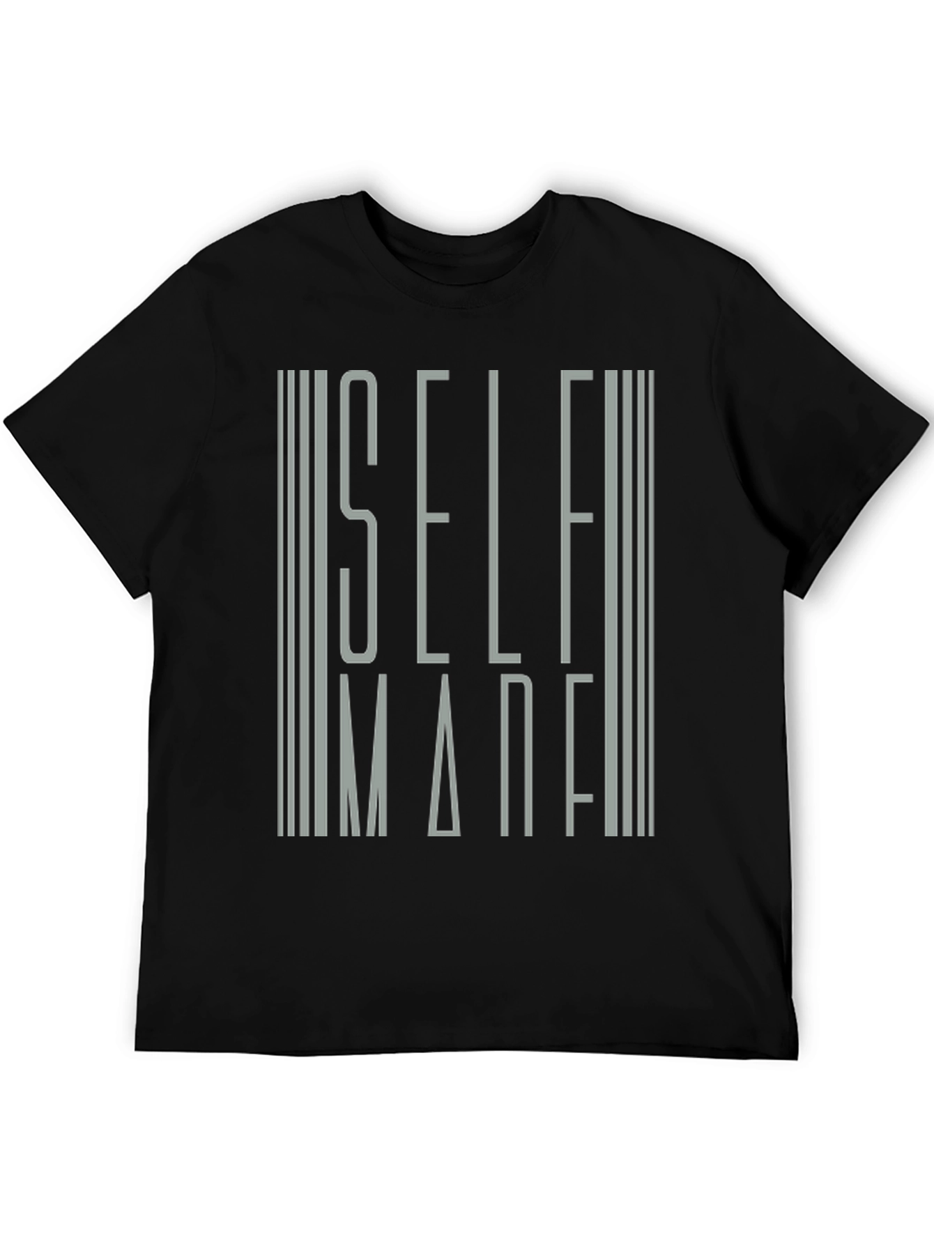 Self Made Graphic Print Mens T-Shirt - Black