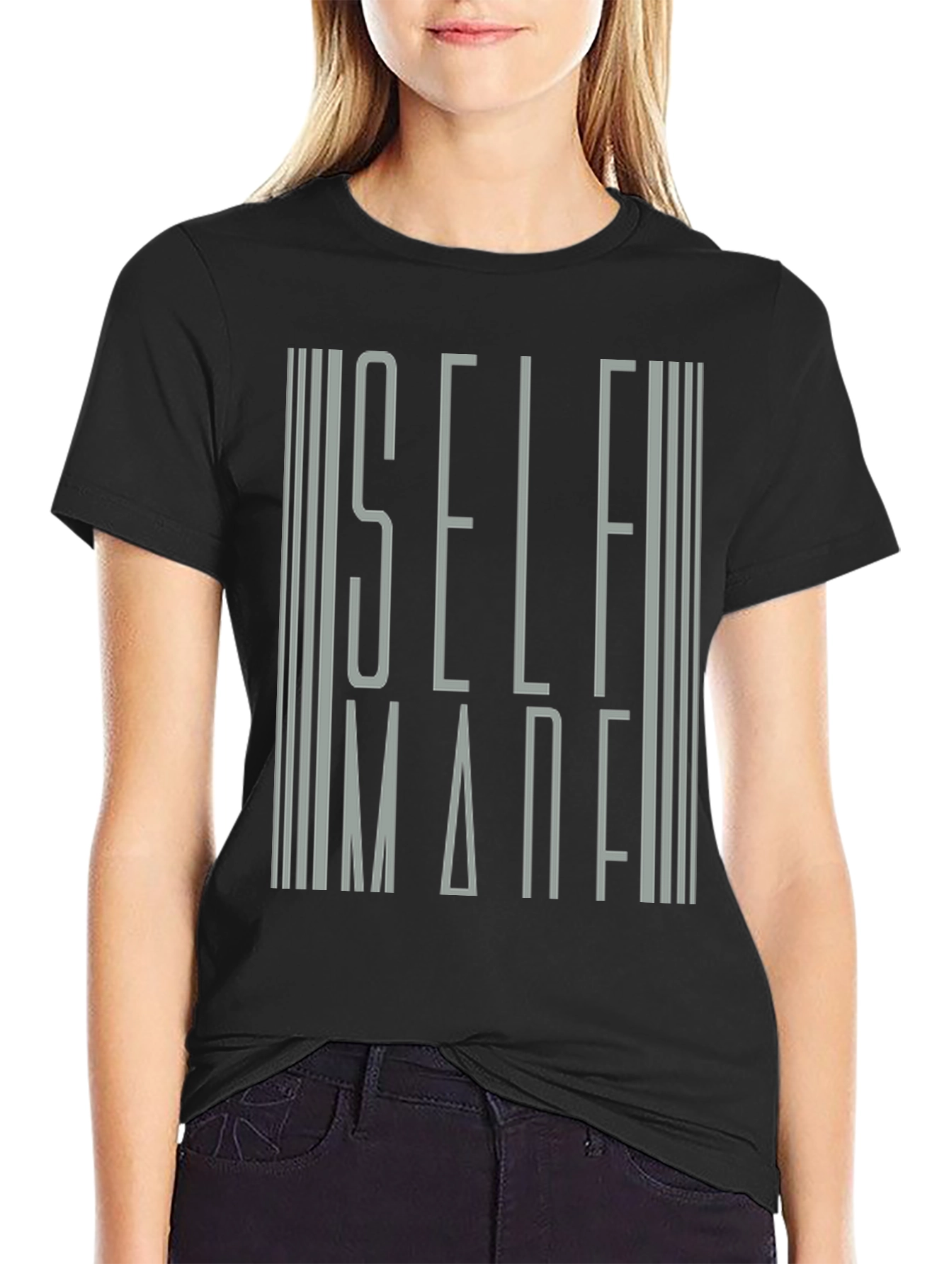Self Made Graphic Print Mens T-Shirt - Black
