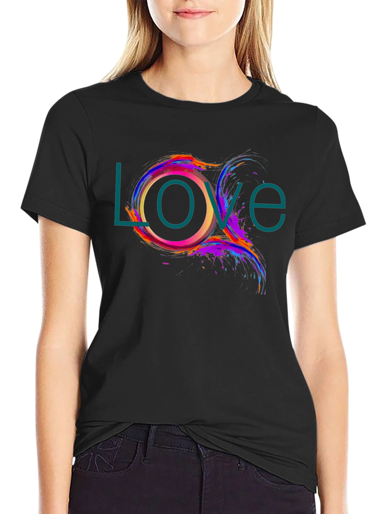 Love Design Black T-Shirt