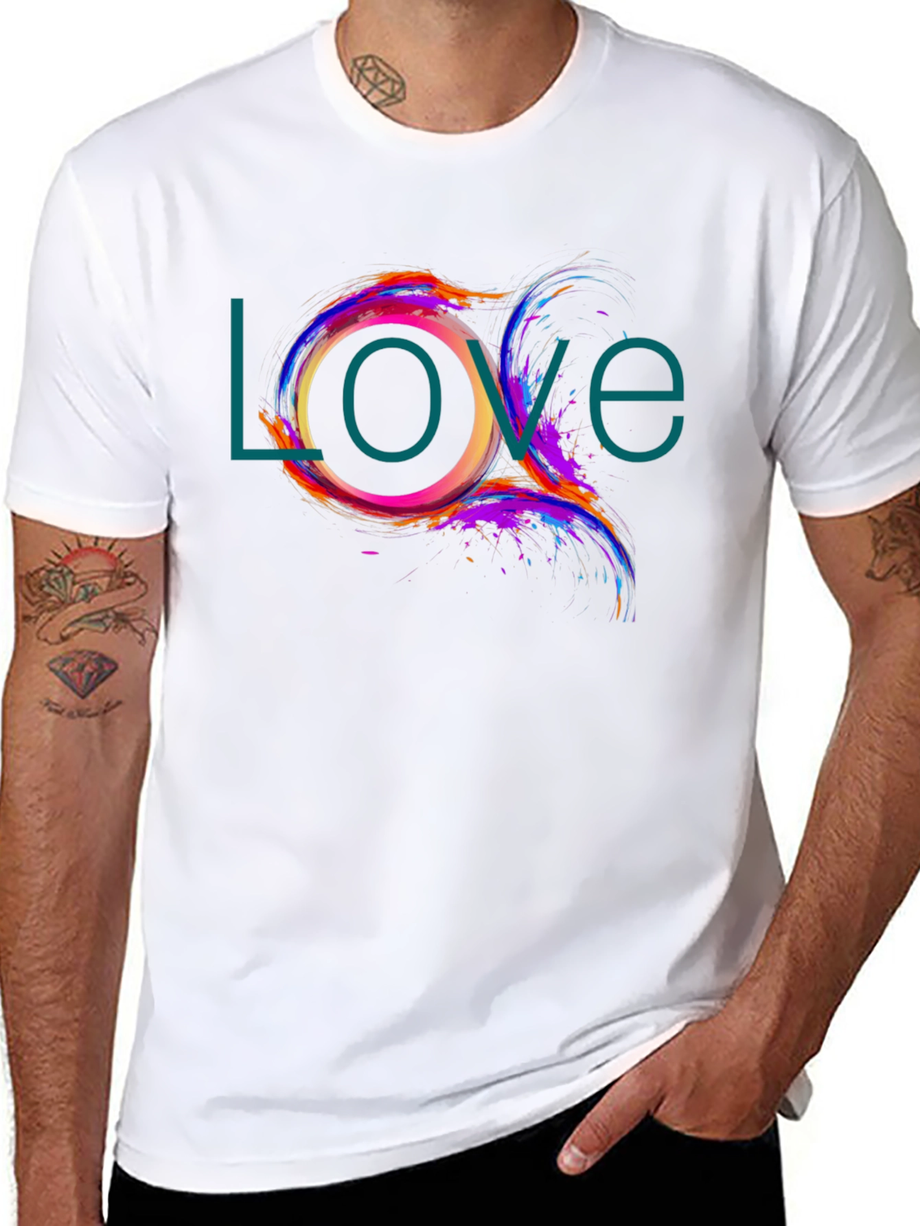 Love Design Black T-Shirt