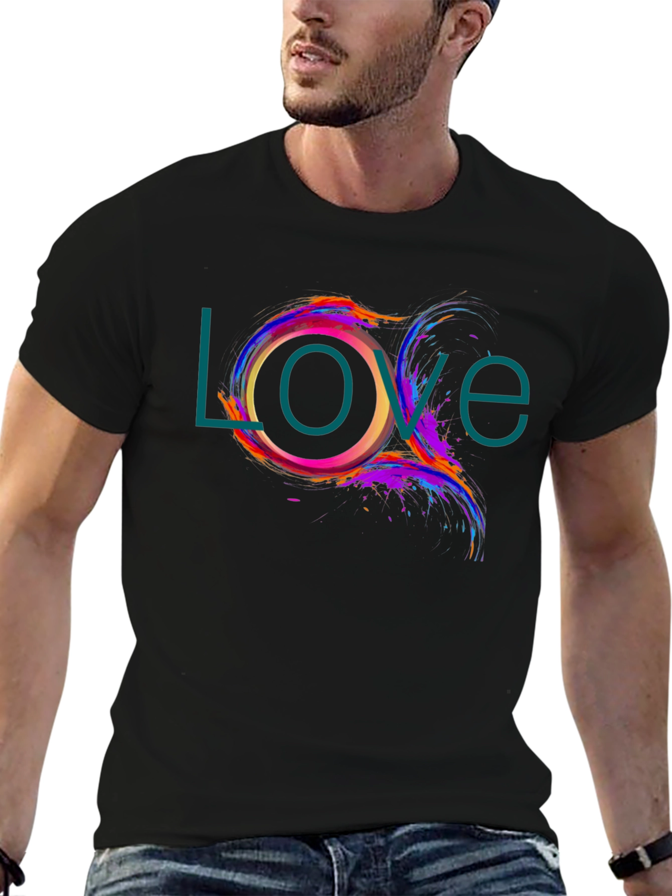 Love Design Black T-Shirt