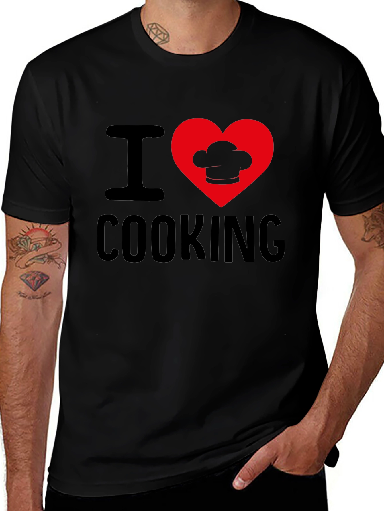 I Heart Cooking T-Shirt Chefs Hat Design