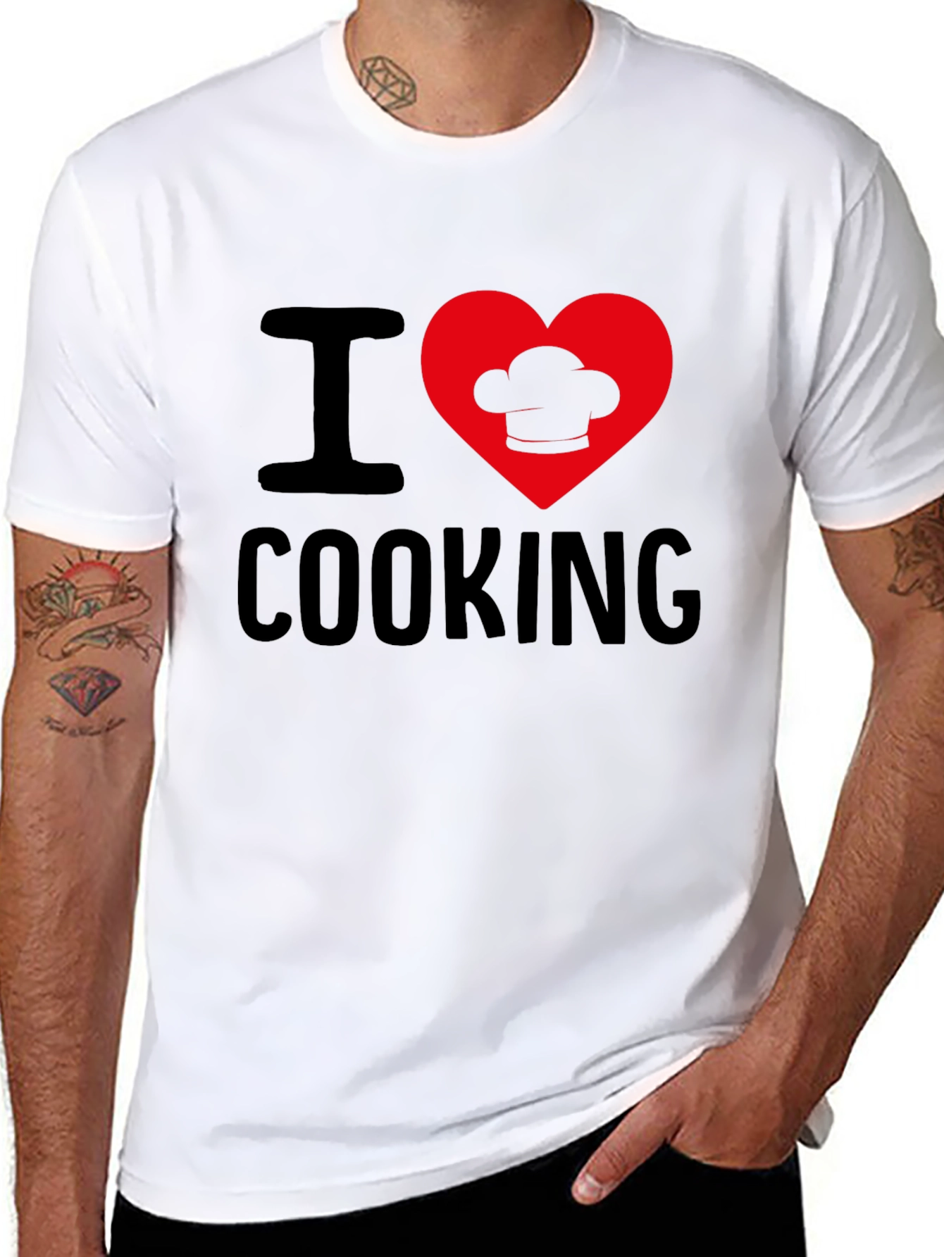 I Heart Cooking T-Shirt Chefs Hat Design