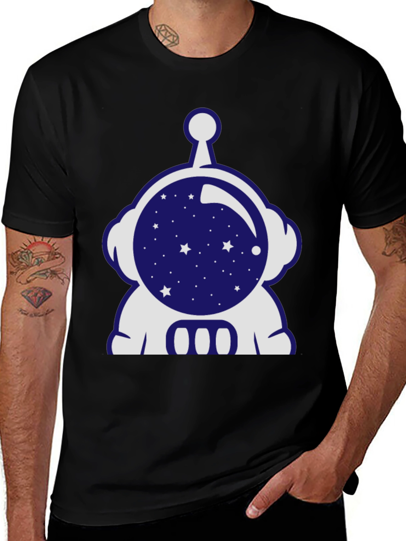 Astronaut Graphic Tee - Black T-Shirt