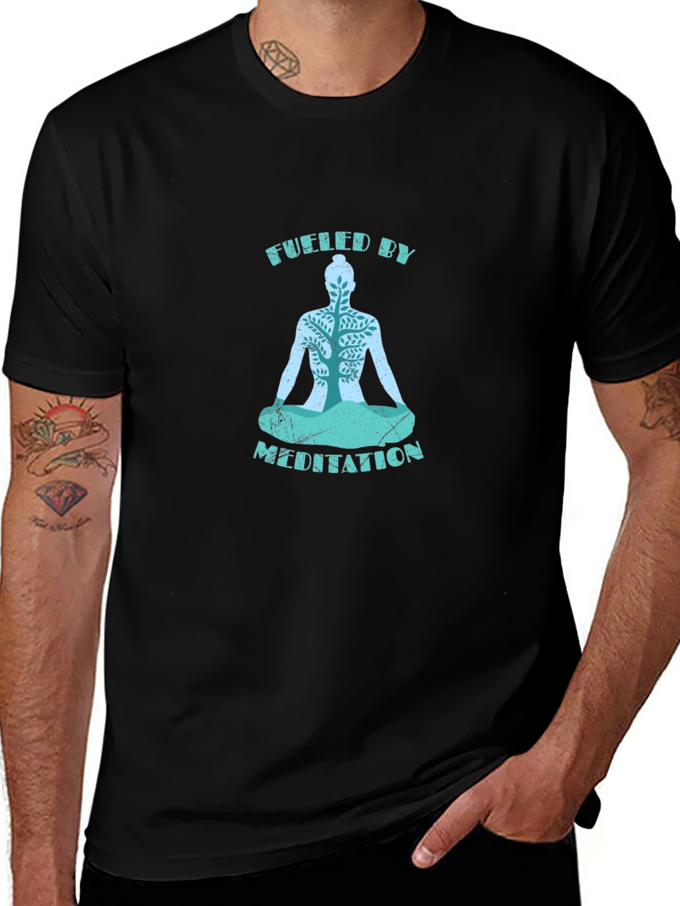 Fueled by Meditation Black T-Shirt