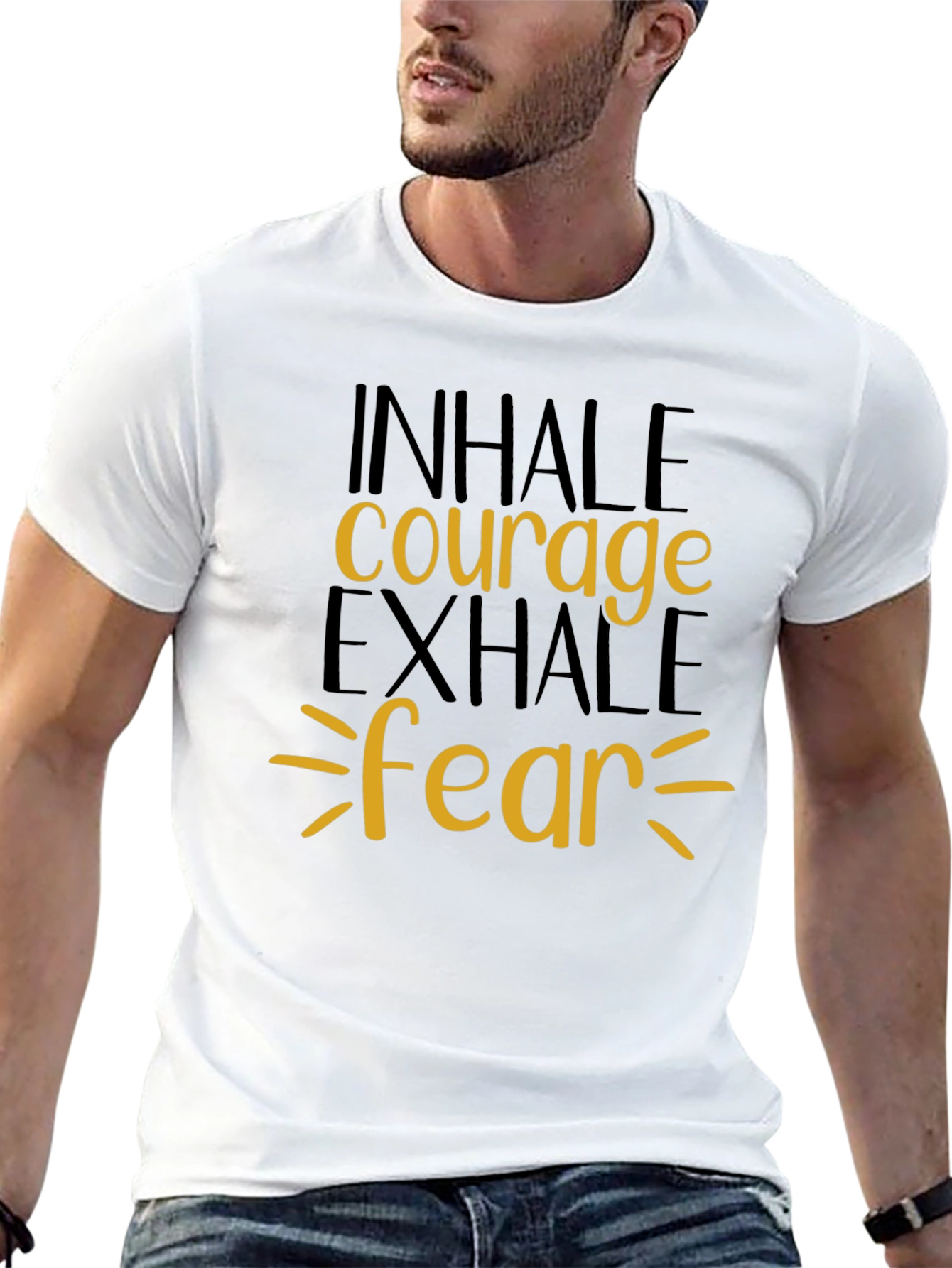 Inhale Courage Exhale Fear Graphic Tee