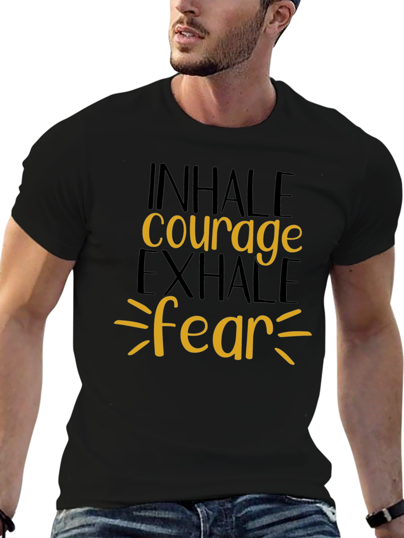 Inhale Courage Exhale Fear Graphic Tee