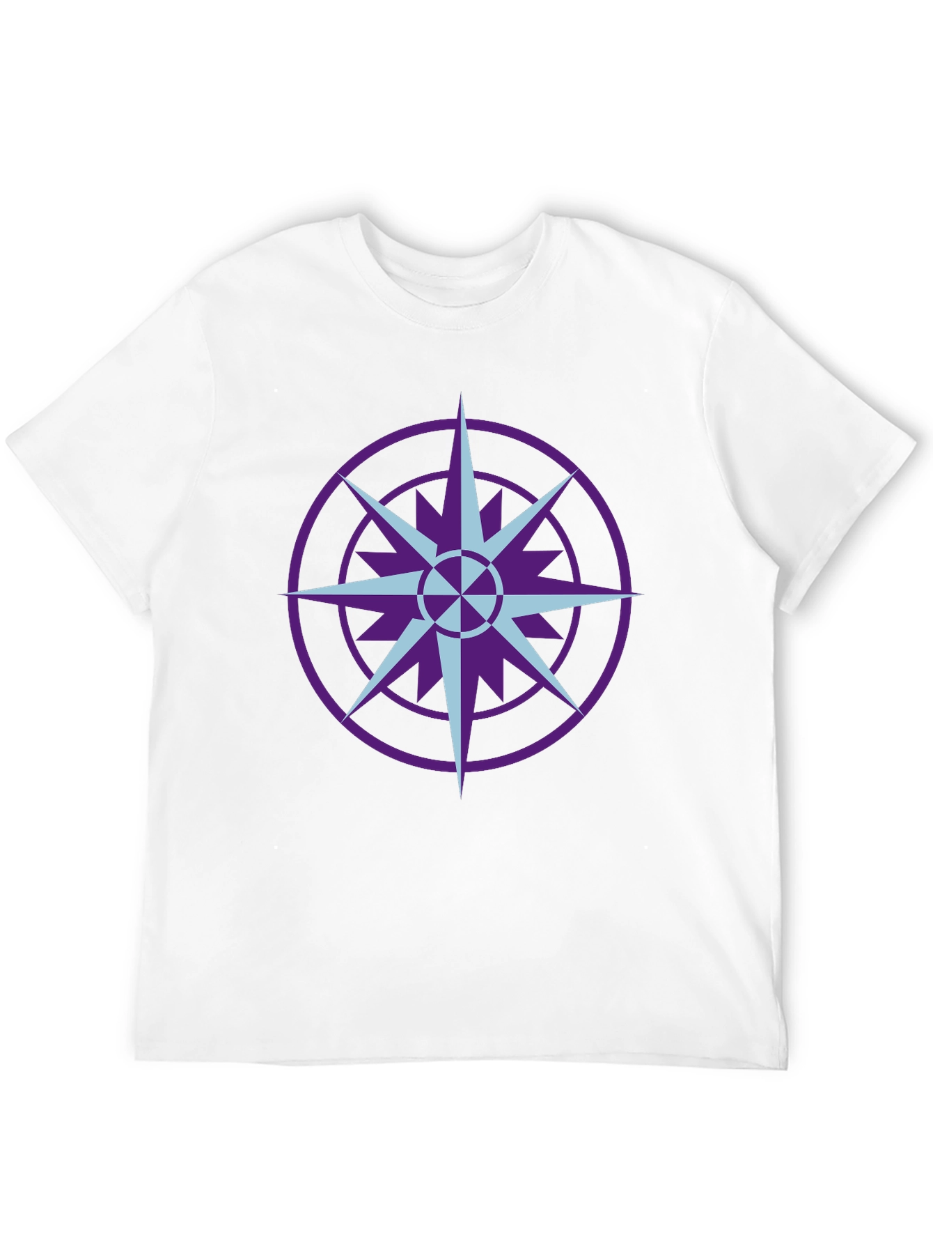 Geometric Compass Graphic T-Shirt - Black