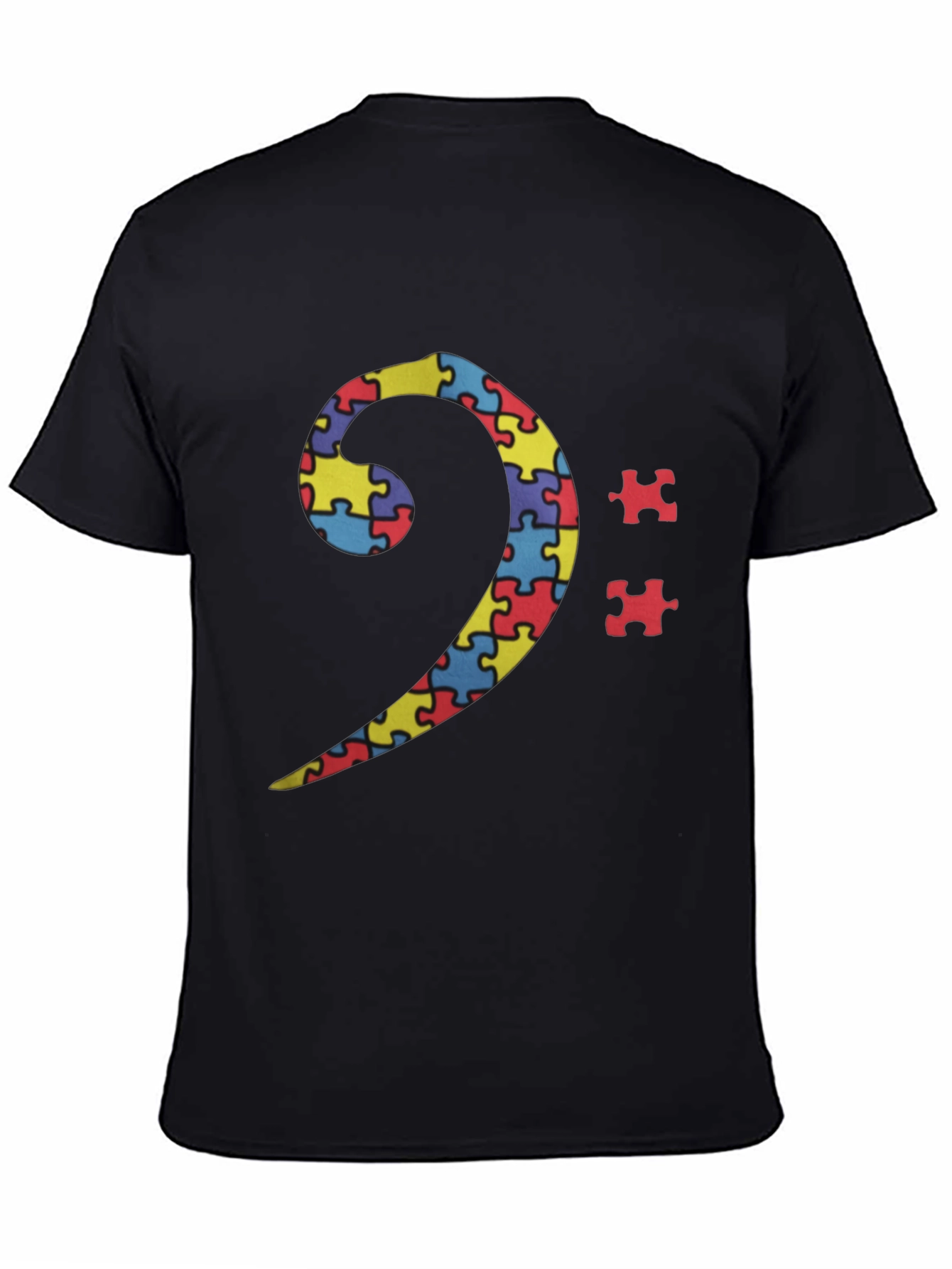 Autism Awareness BASS Clef Puzzle T-Shirt