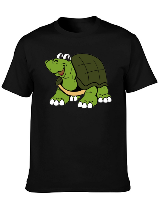 Cartoon Turtle Graphic T-Shirt