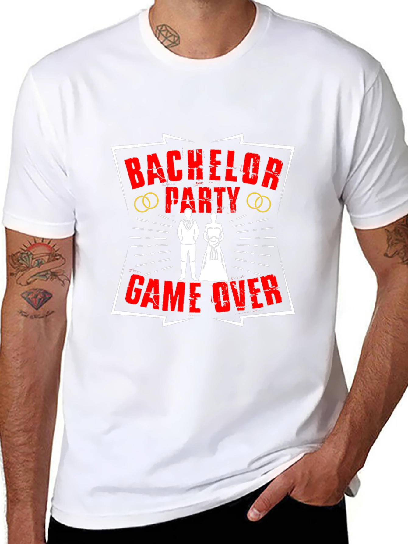 Bachelor Party Game Over Black T-Shirt