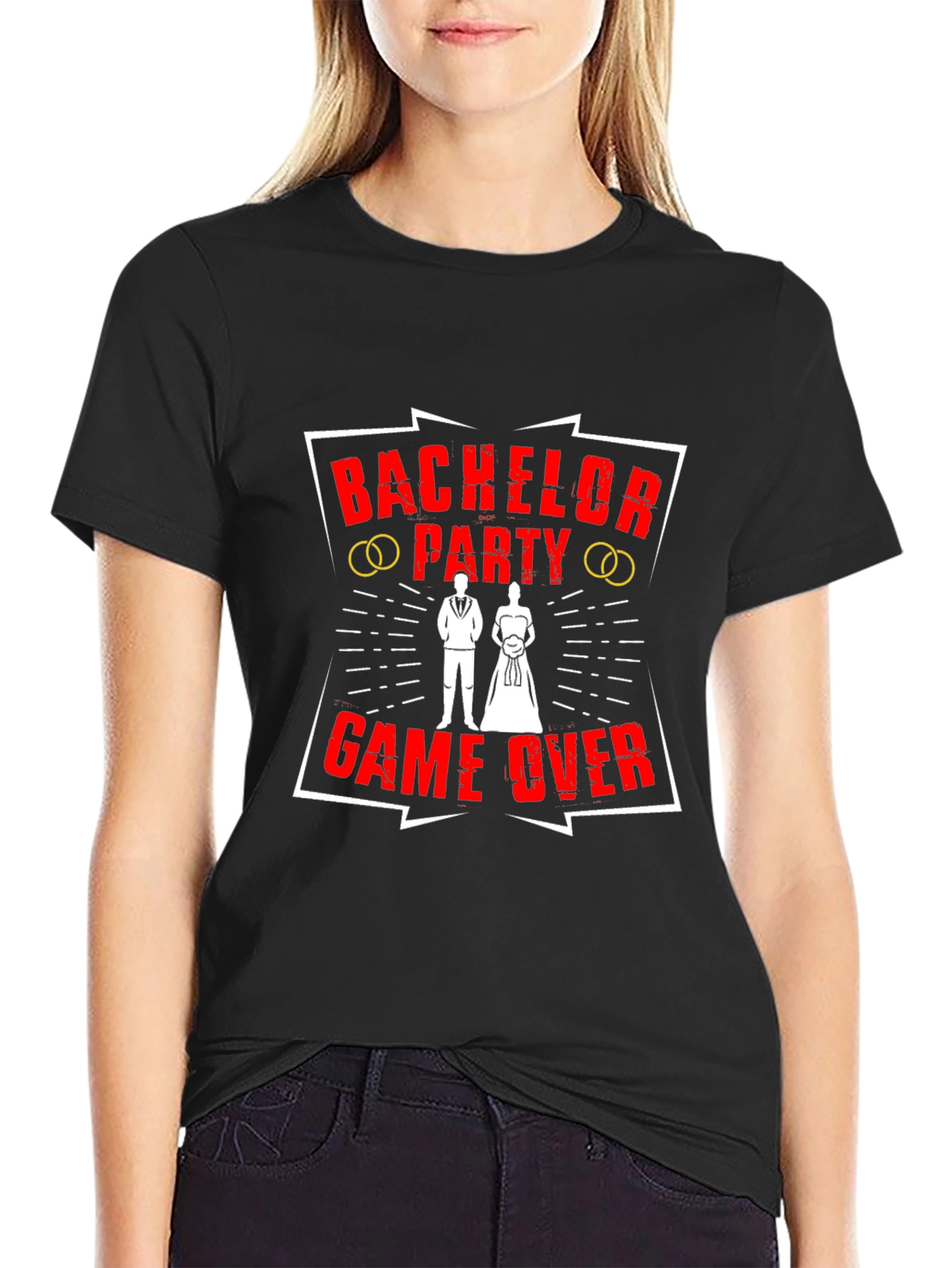Bachelor Party Game Over Black T-Shirt