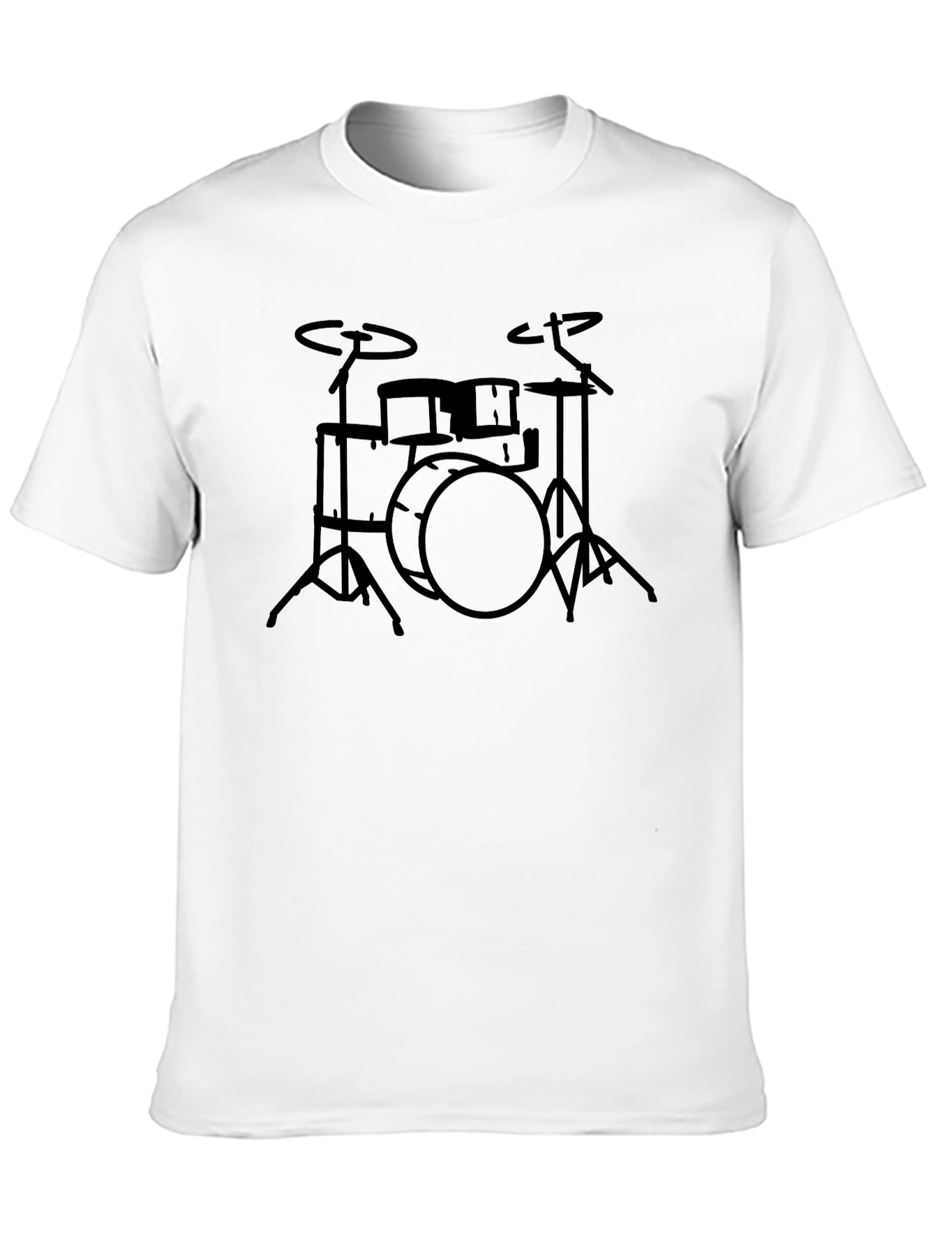 Drum Set Graphic T-Shirt - Minimalist Design