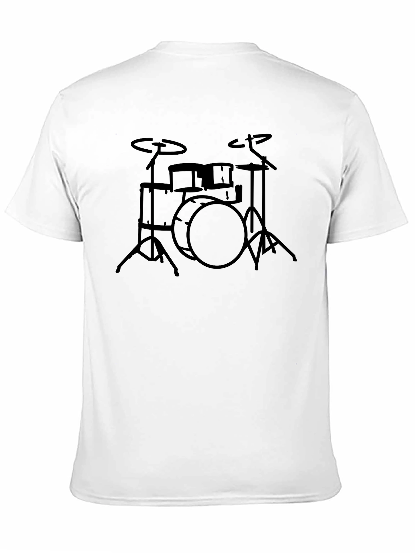 Drum Set Graphic T-Shirt - Minimalist Design