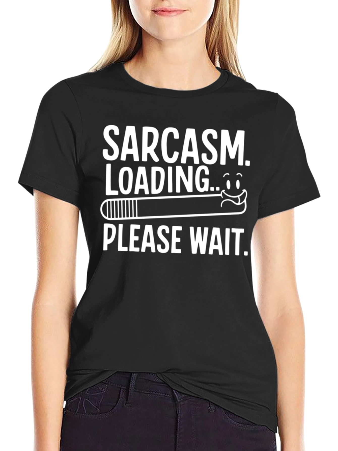 Sarcasm Loading T-Shirt - Please Wait Funny Graphic Tee